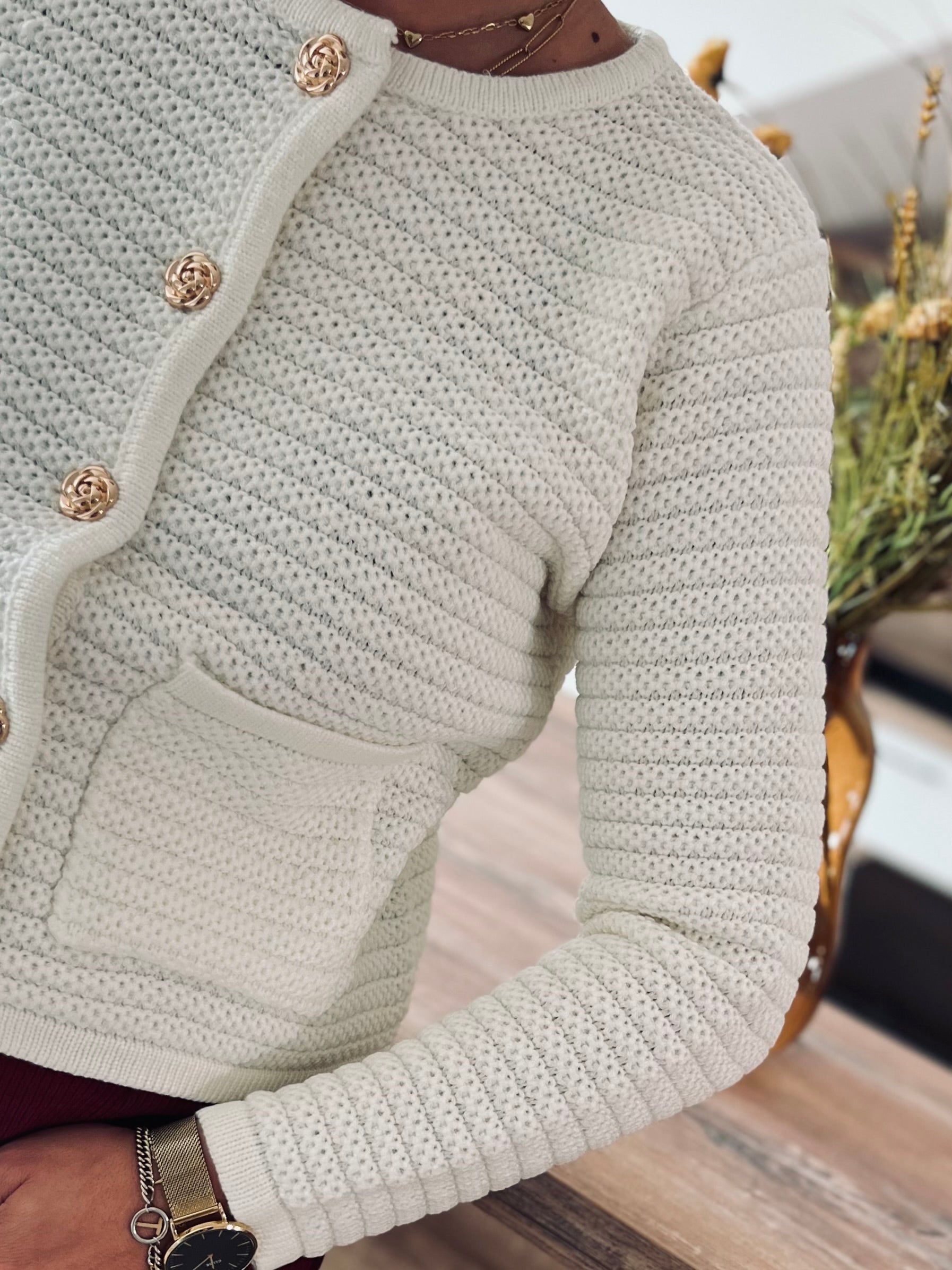 Notre gilet ASTRA écru