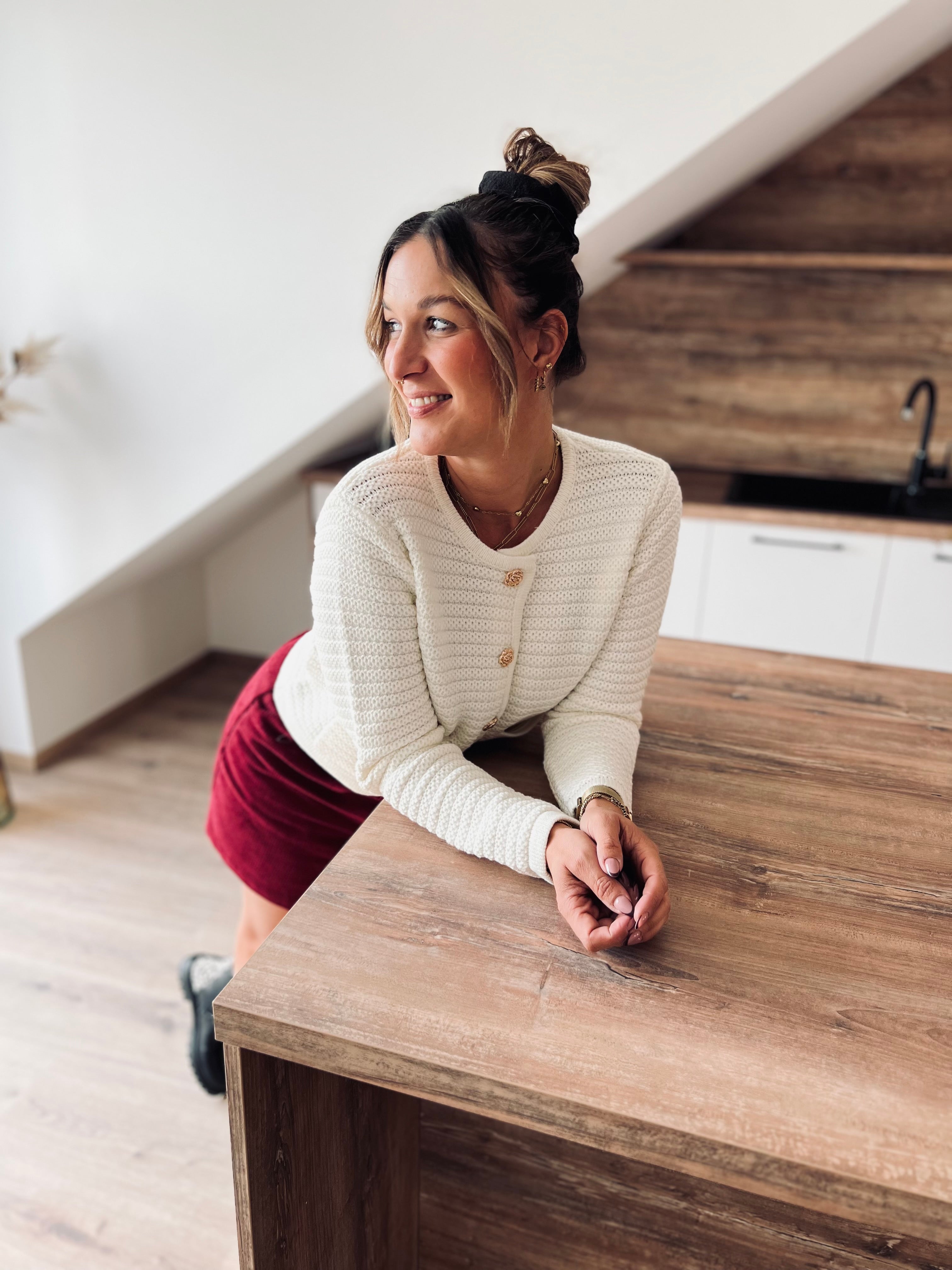 Notre gilet ASTRA écru