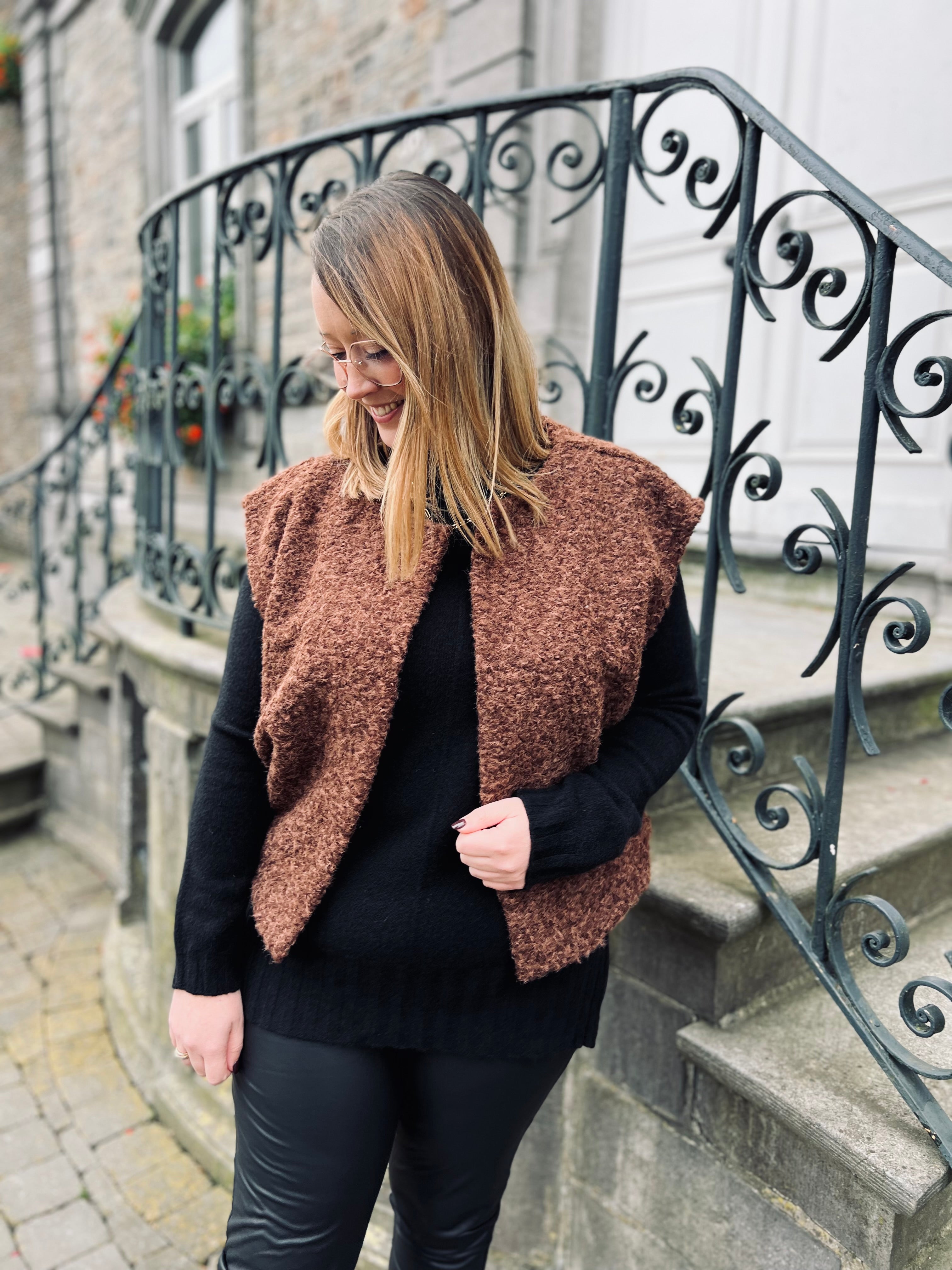 Notre gilet sans manches HARY marron