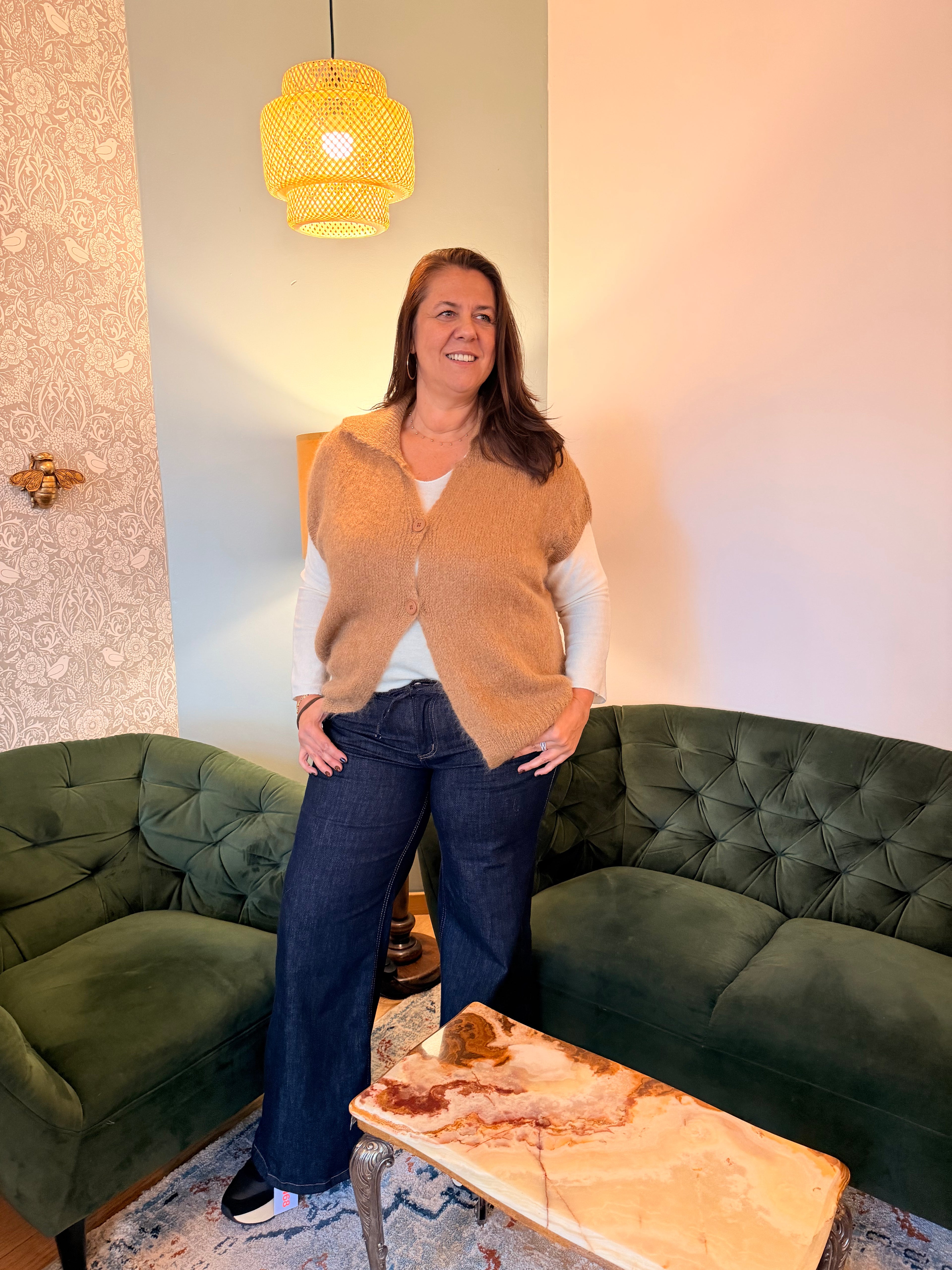 Notre gilet SUZIE beige