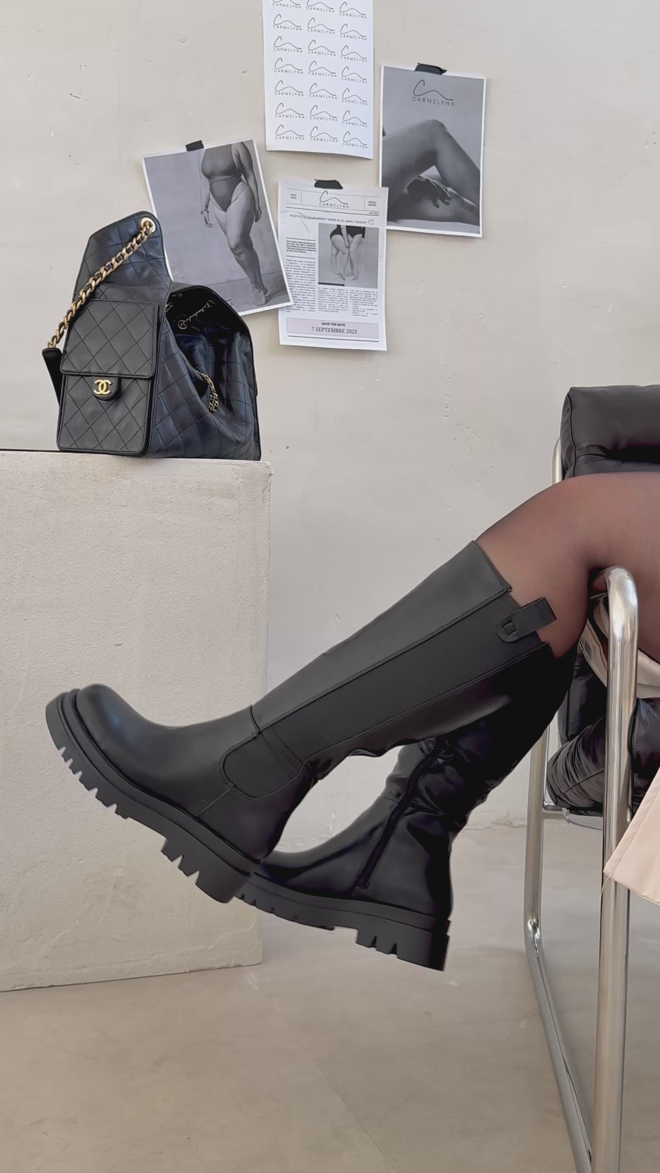 Nos bottes « GIULIA » NOIR XXL