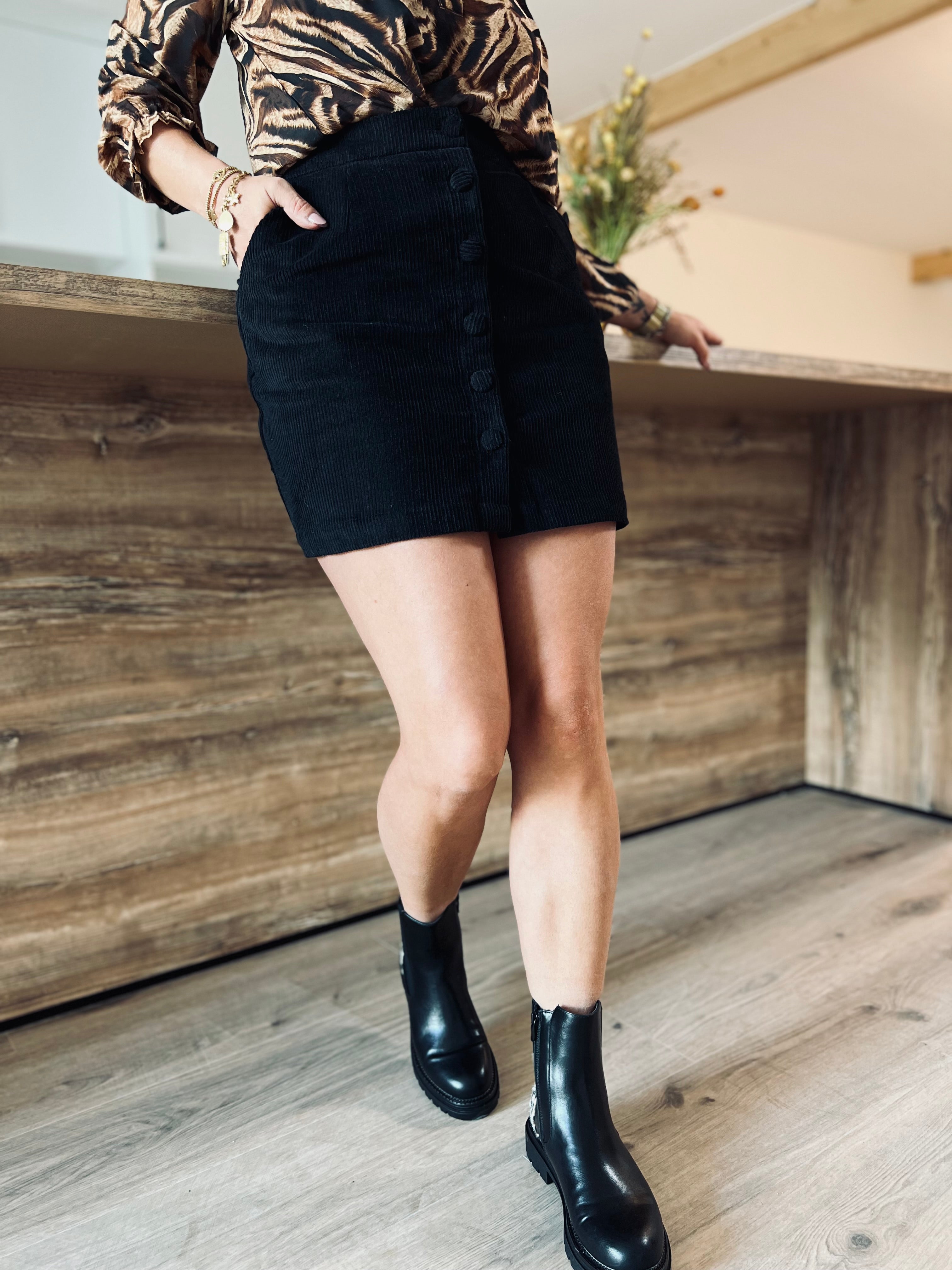 Notre jupe velours KALI noire