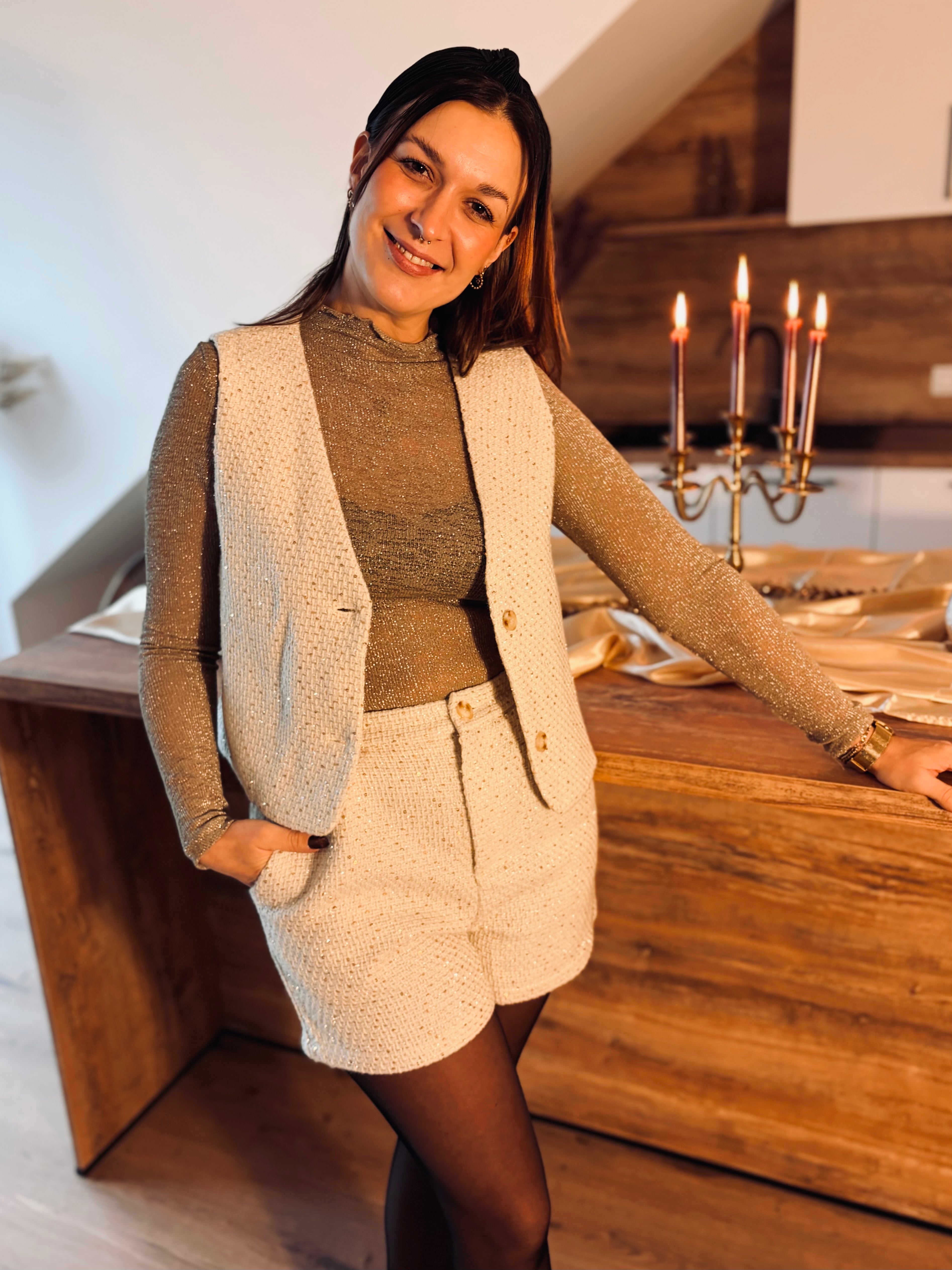 Notre gilet RACHELLE écru