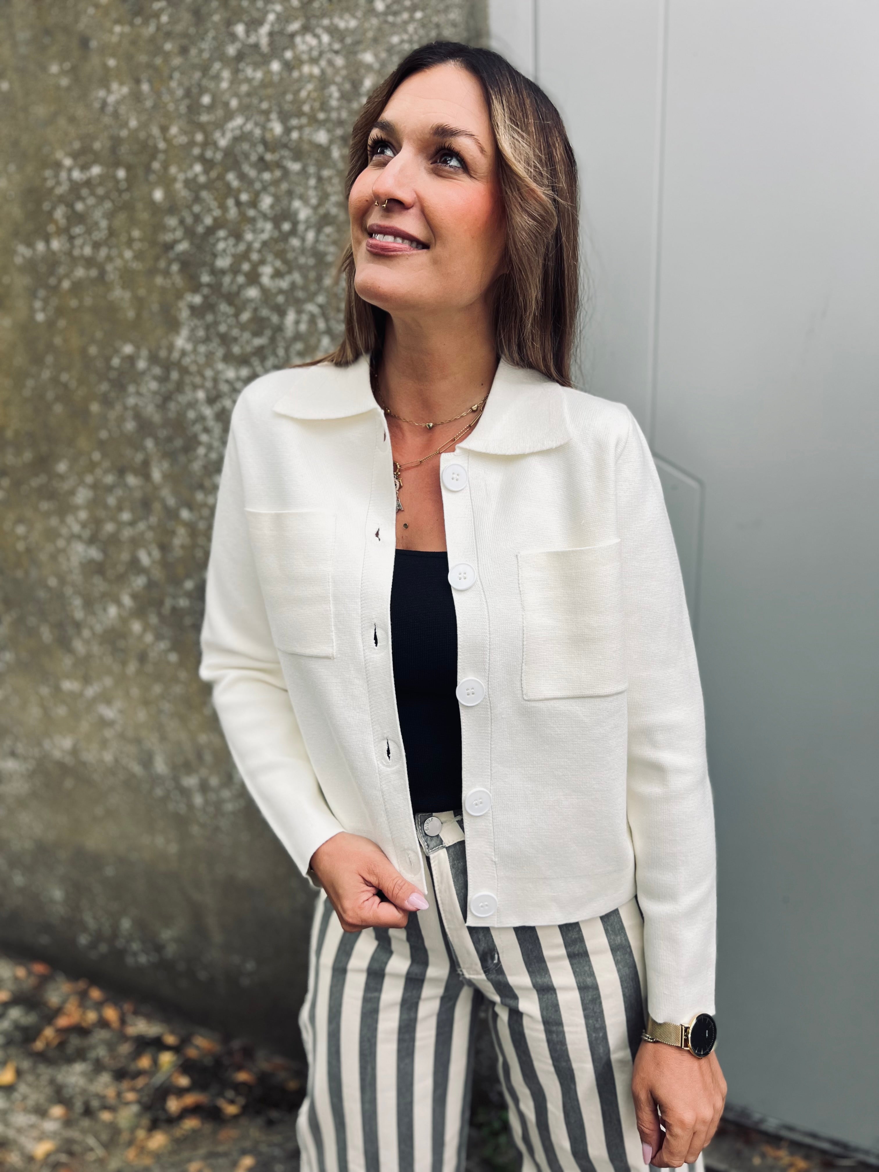 Notre gilet GIORGIA écru