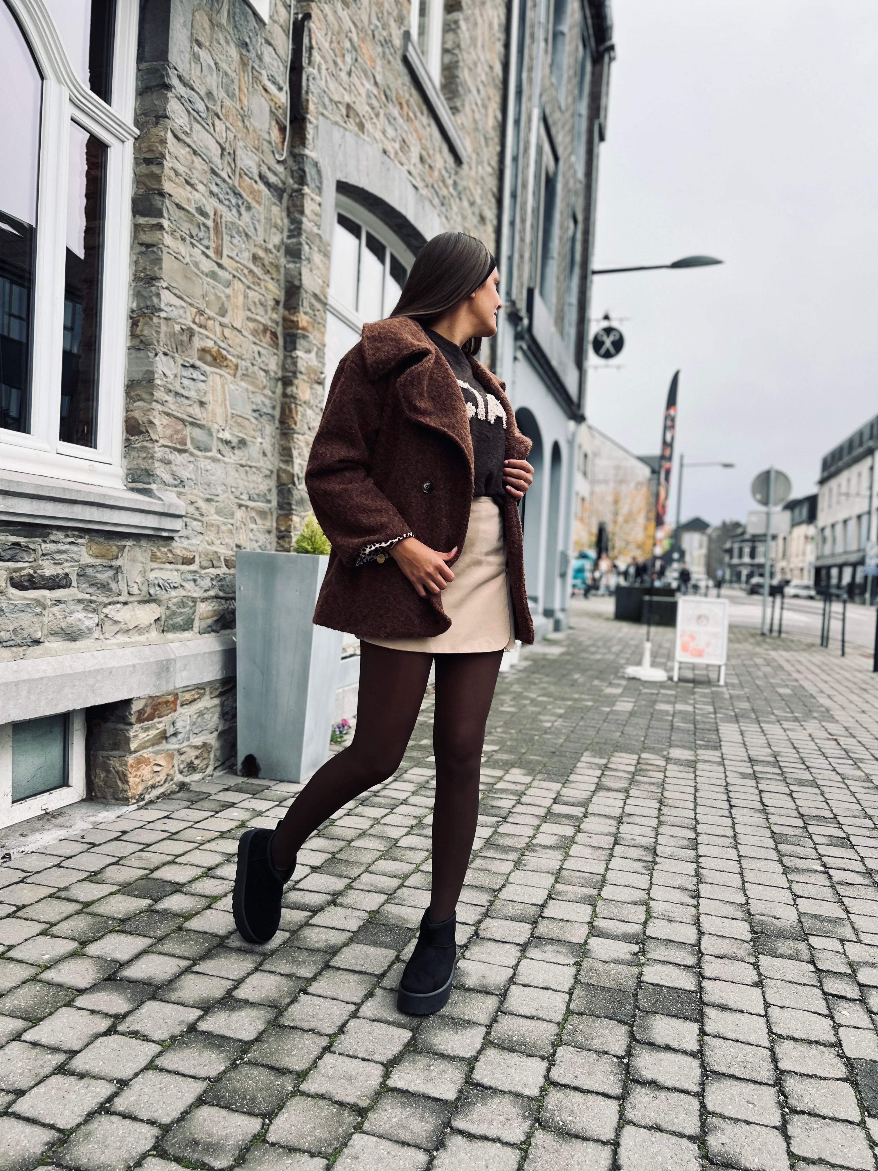 Notre manteau BRUME marron