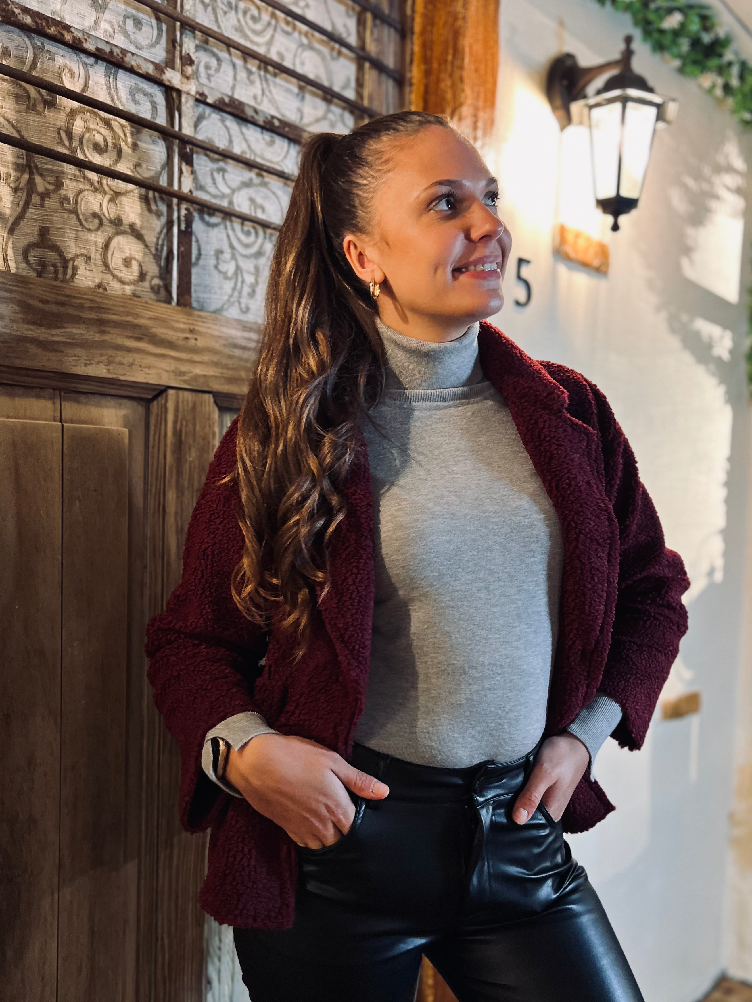 Notre veste SHEEP bordeaux