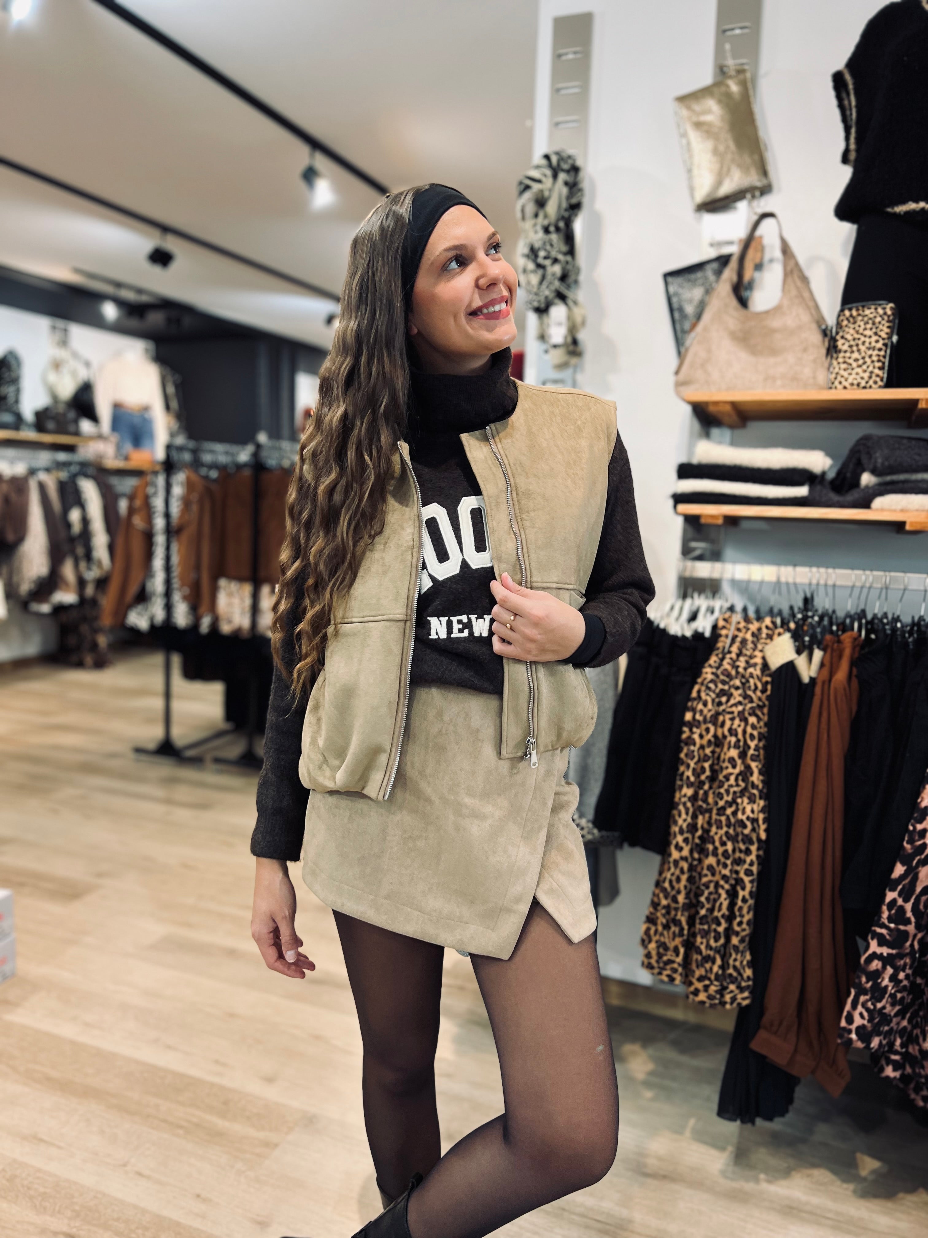 Notre jupe|short SUZON beige