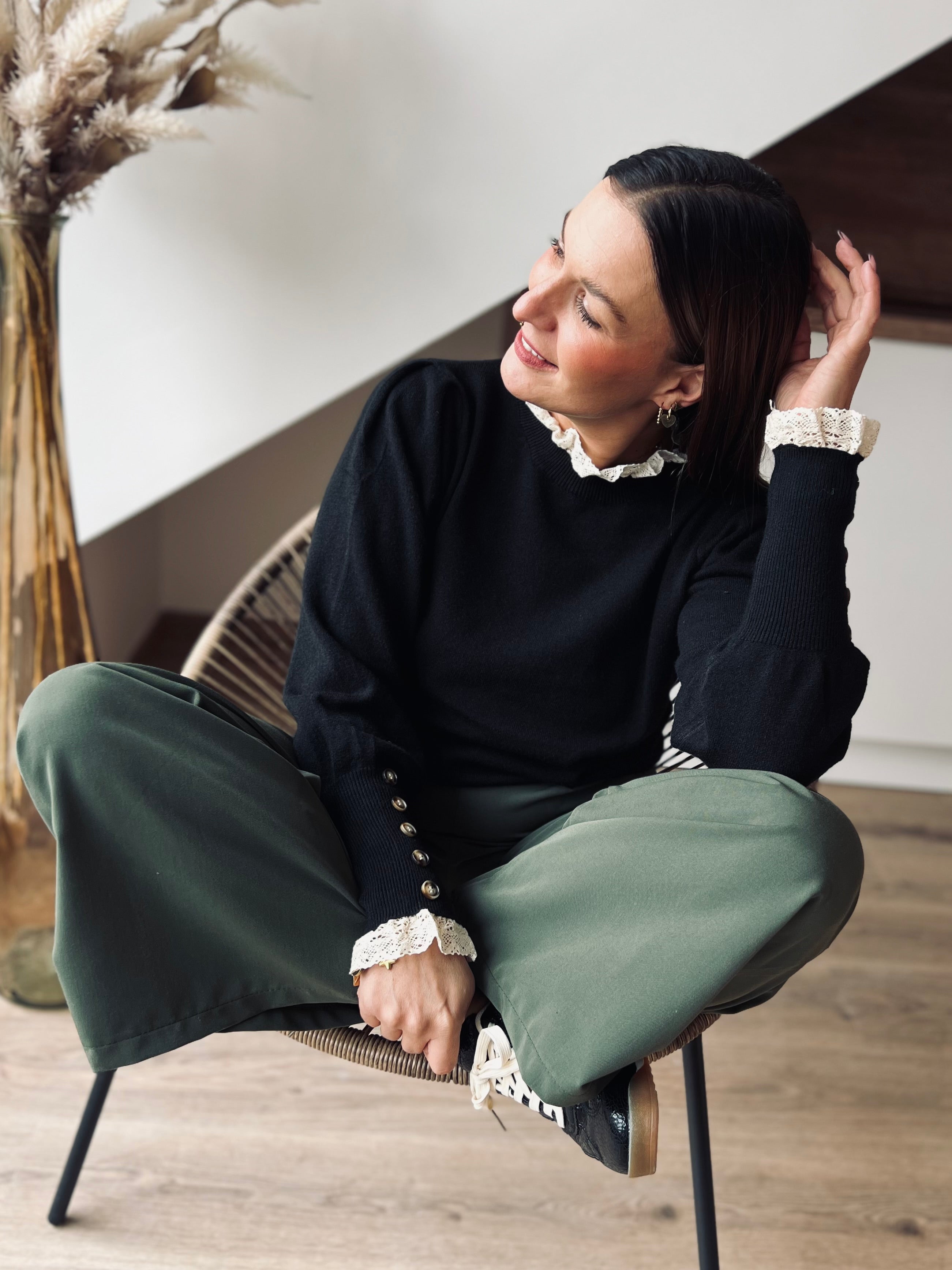 Notre pull ASTRID noir