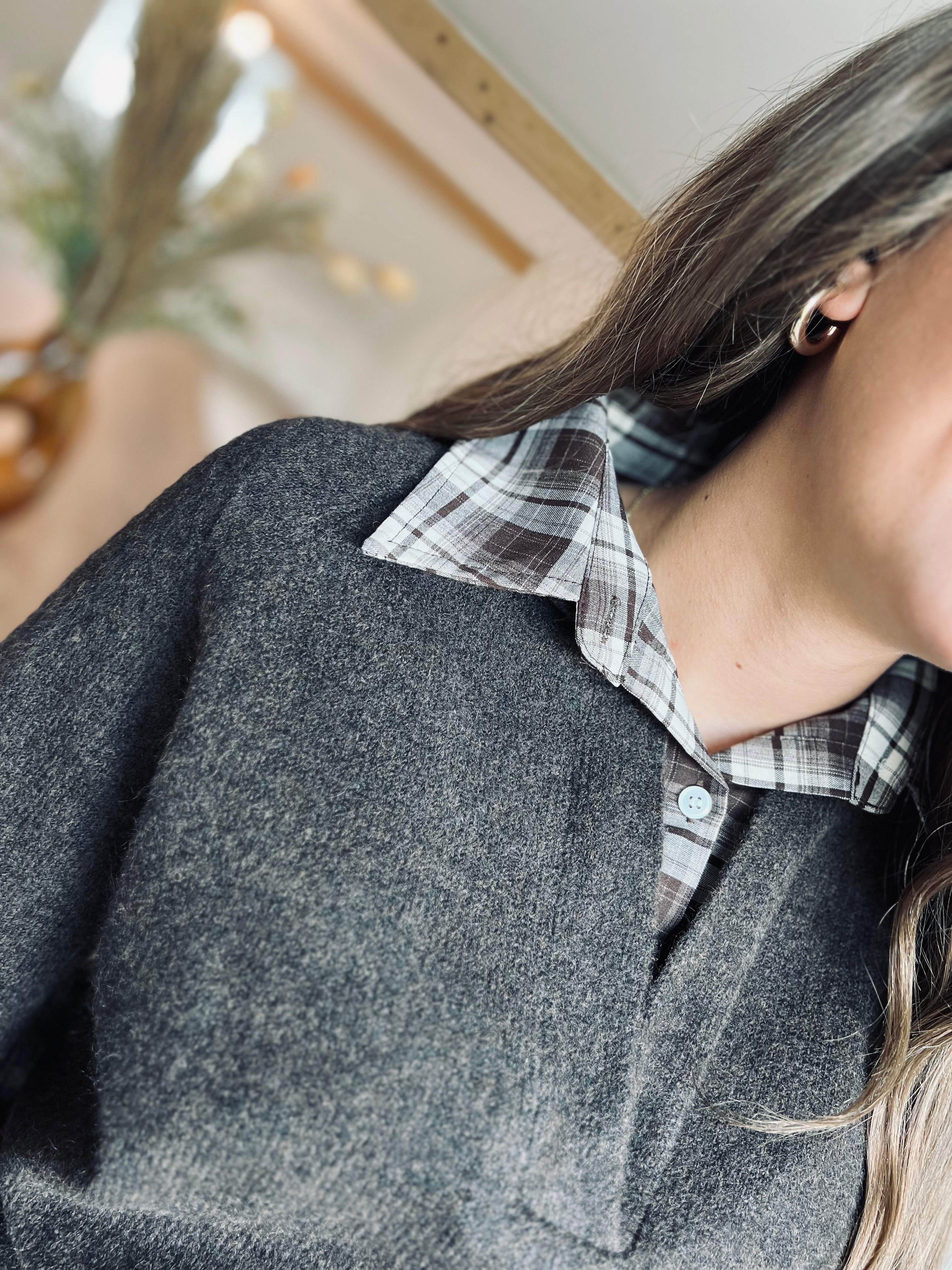 Notre pull | chemise MONA marron