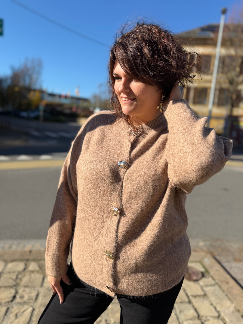 Notre gilet ELYSE moka