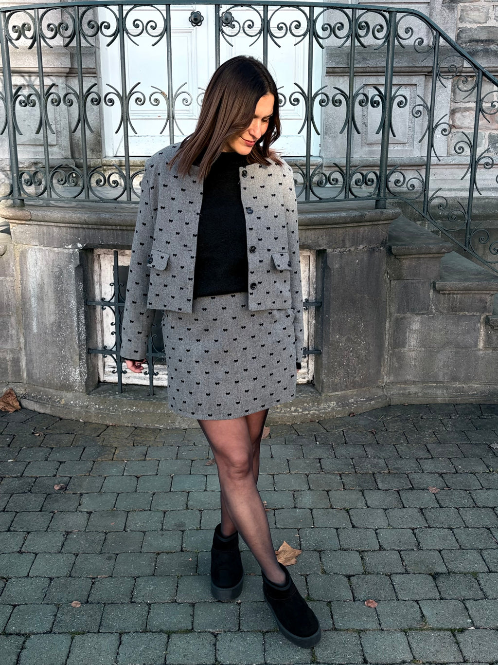 Notre veste KIYA gris clair