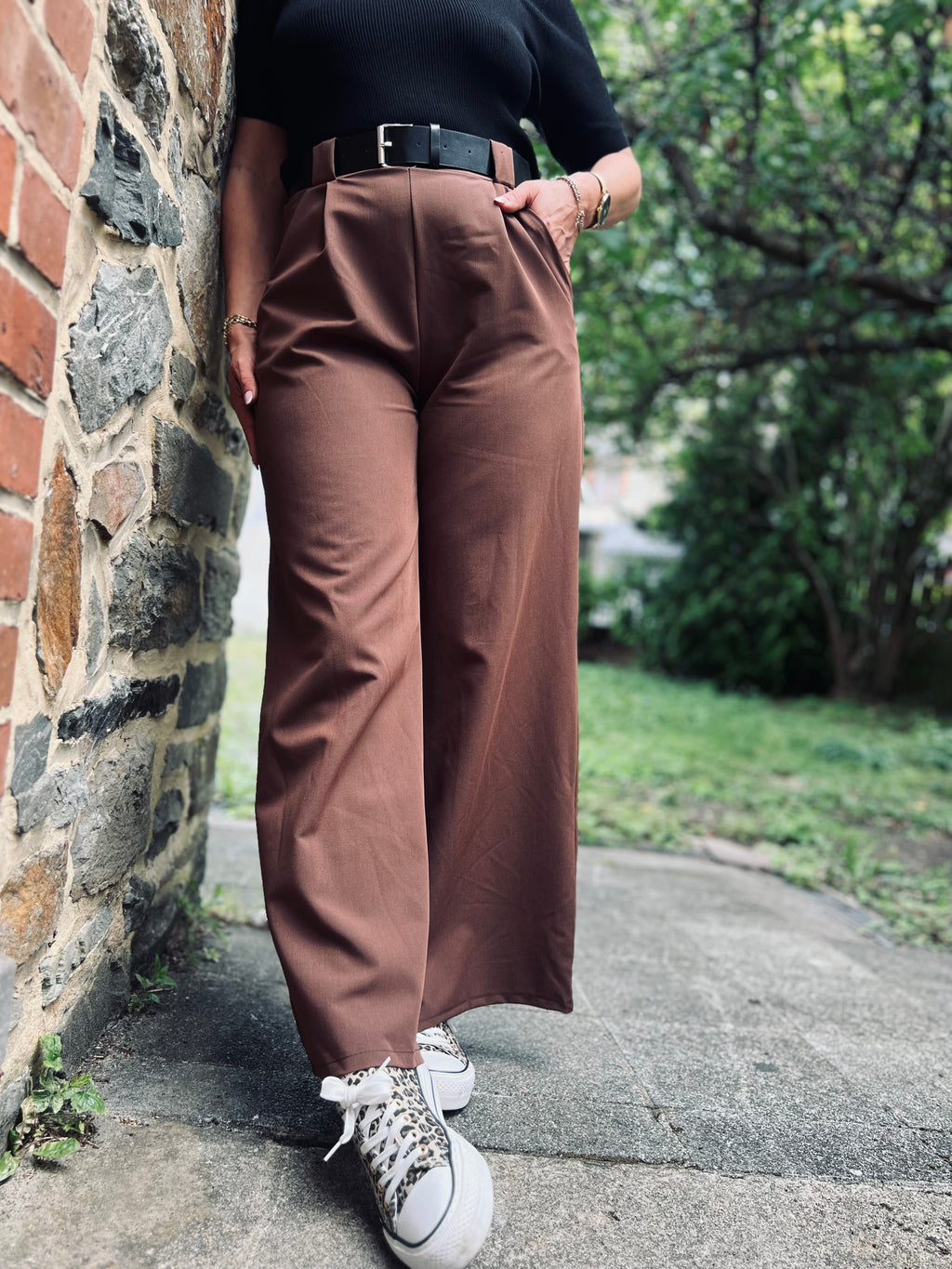Notre pantalon ALBA marron