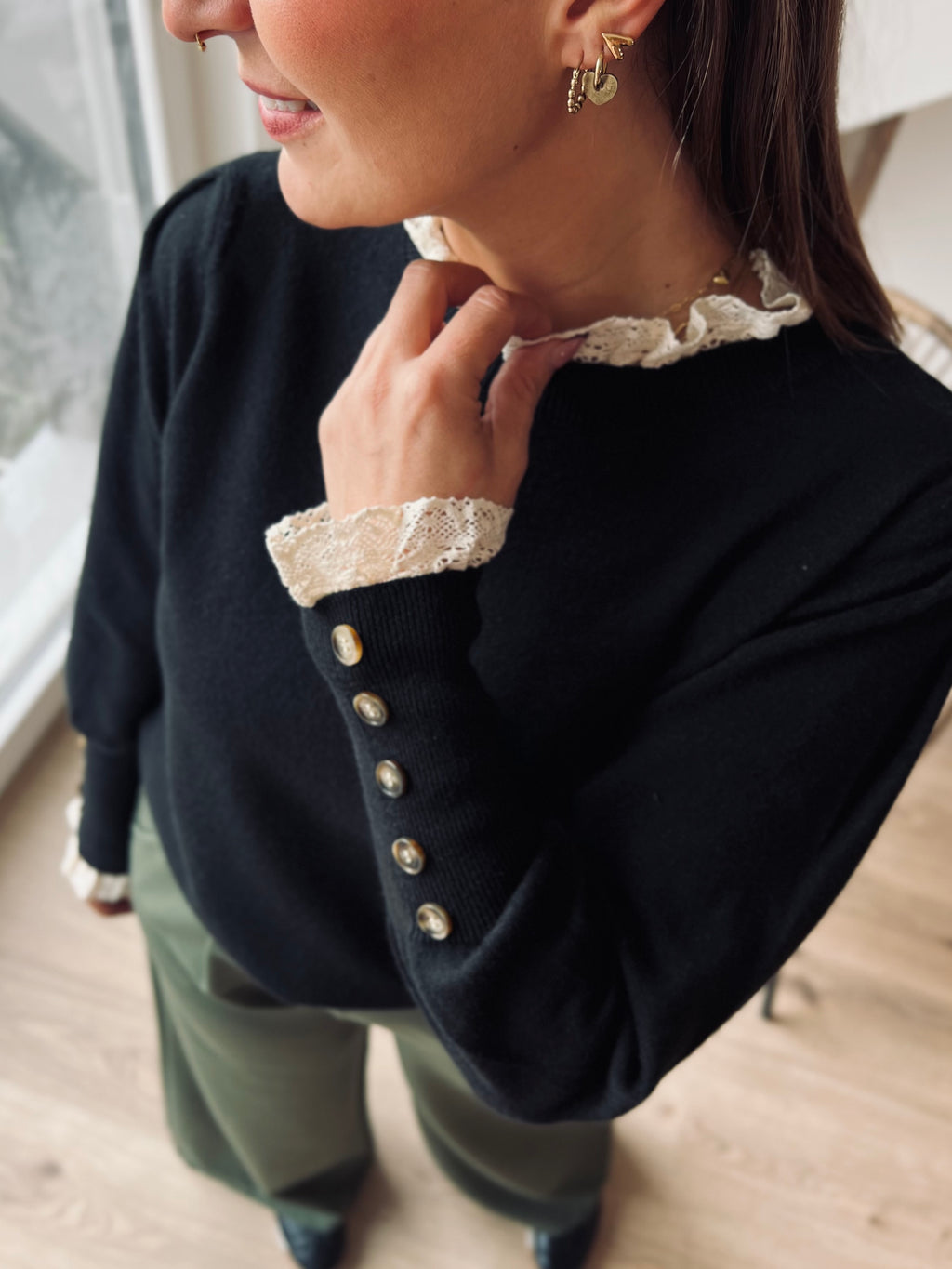 Notre pull ASTRID noir