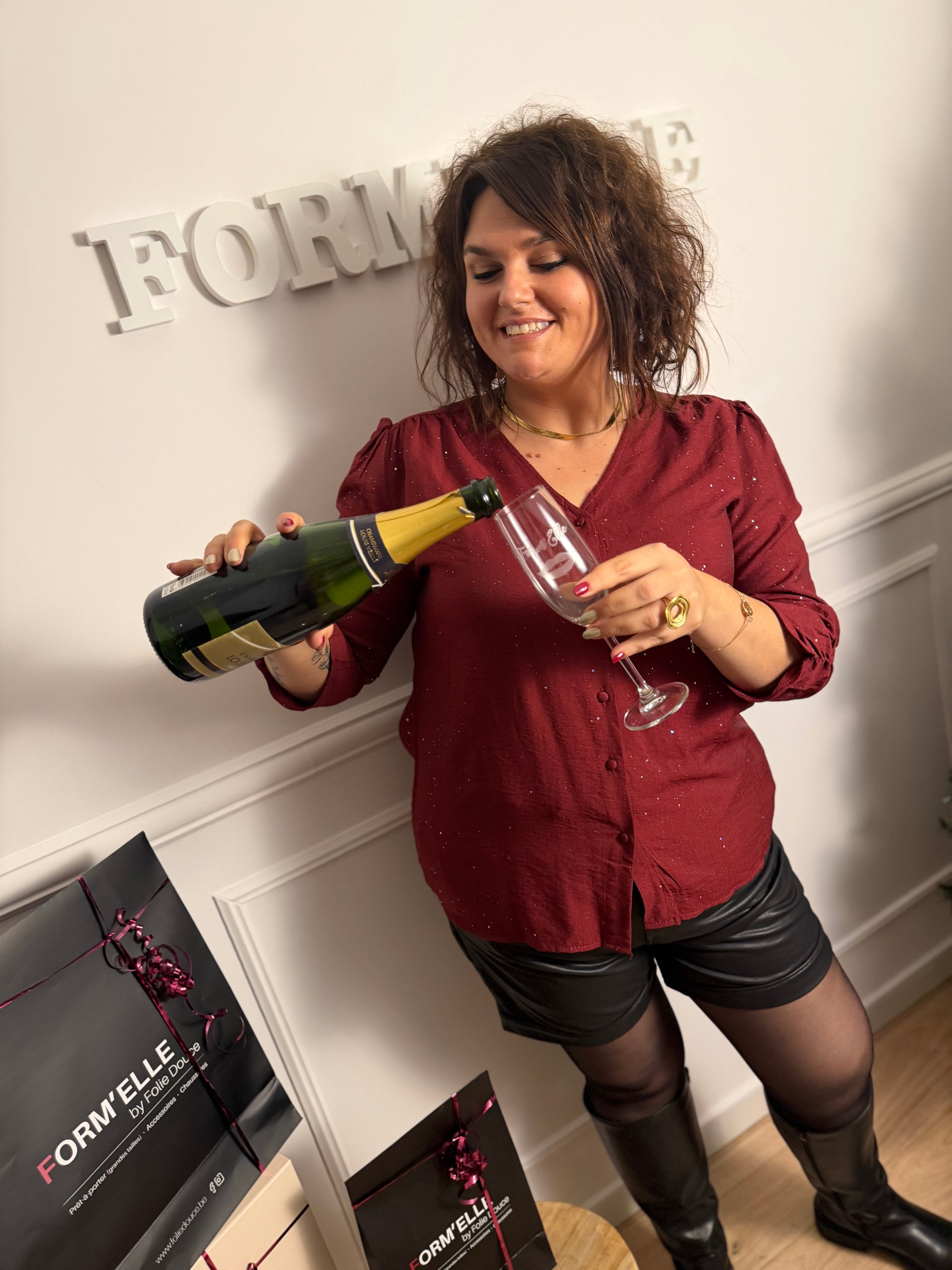 Notre blouse MORGAN bordeaux