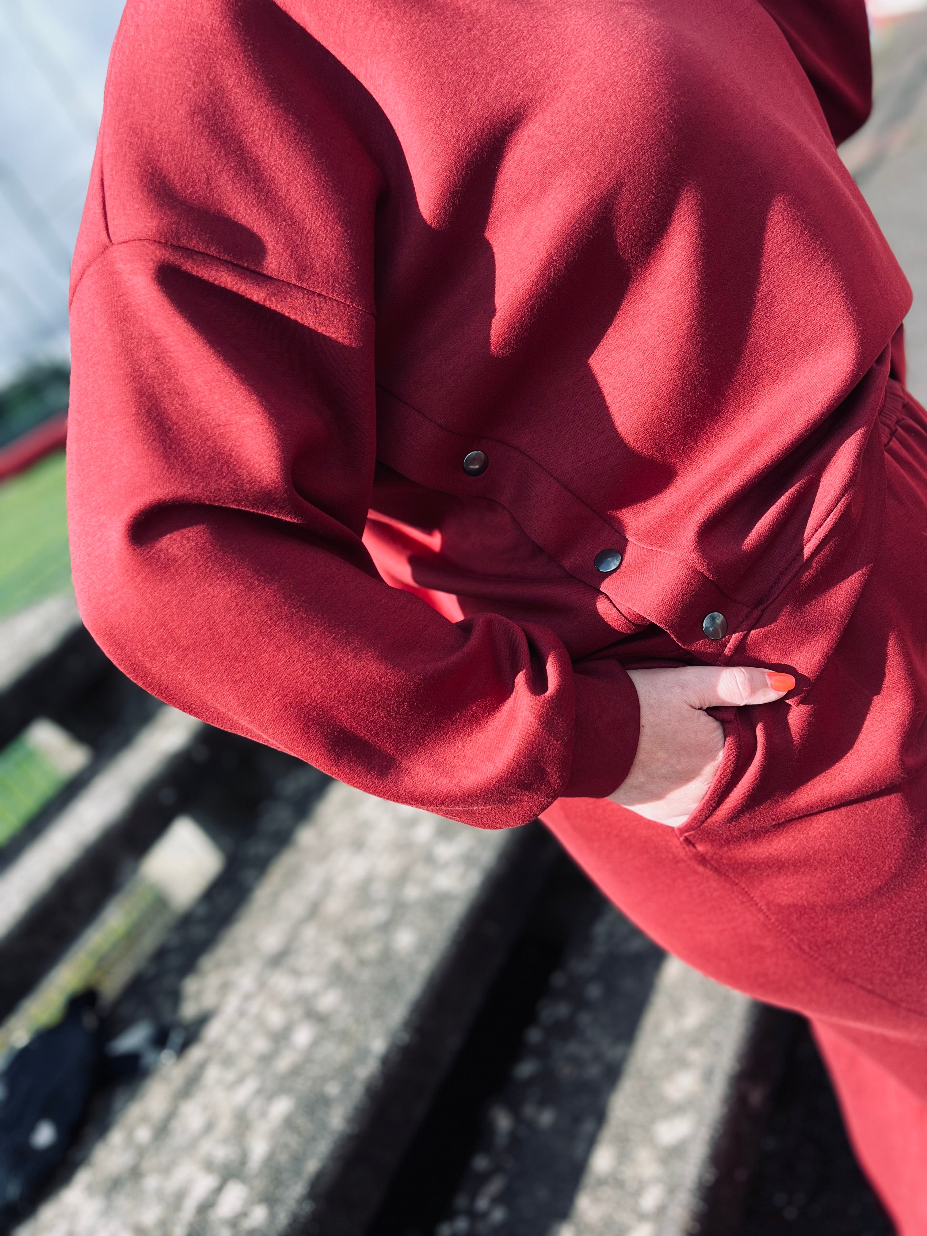 Notre sweat cosy JAMIE cerise