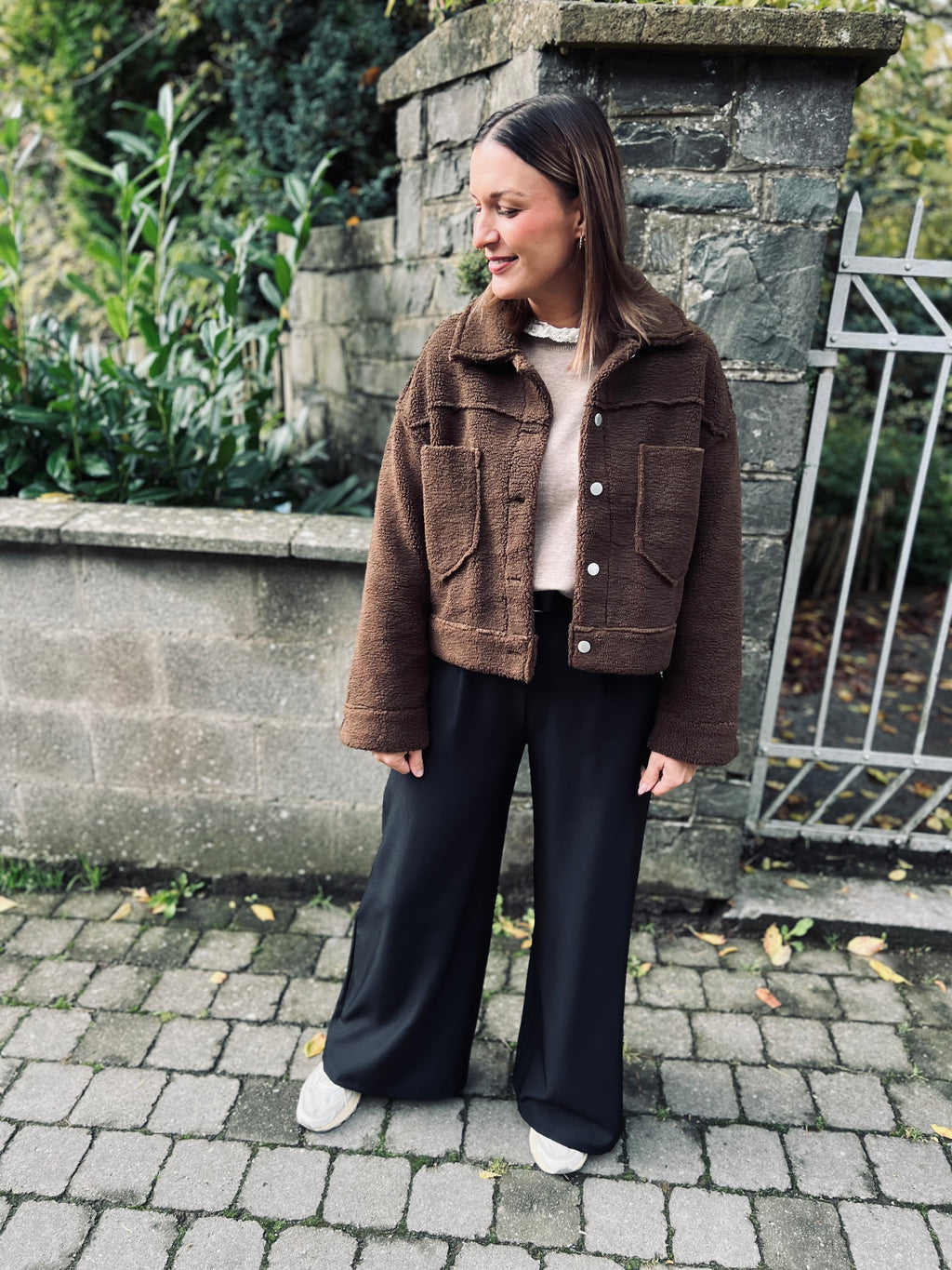 Notre veste douce SHERPA marron