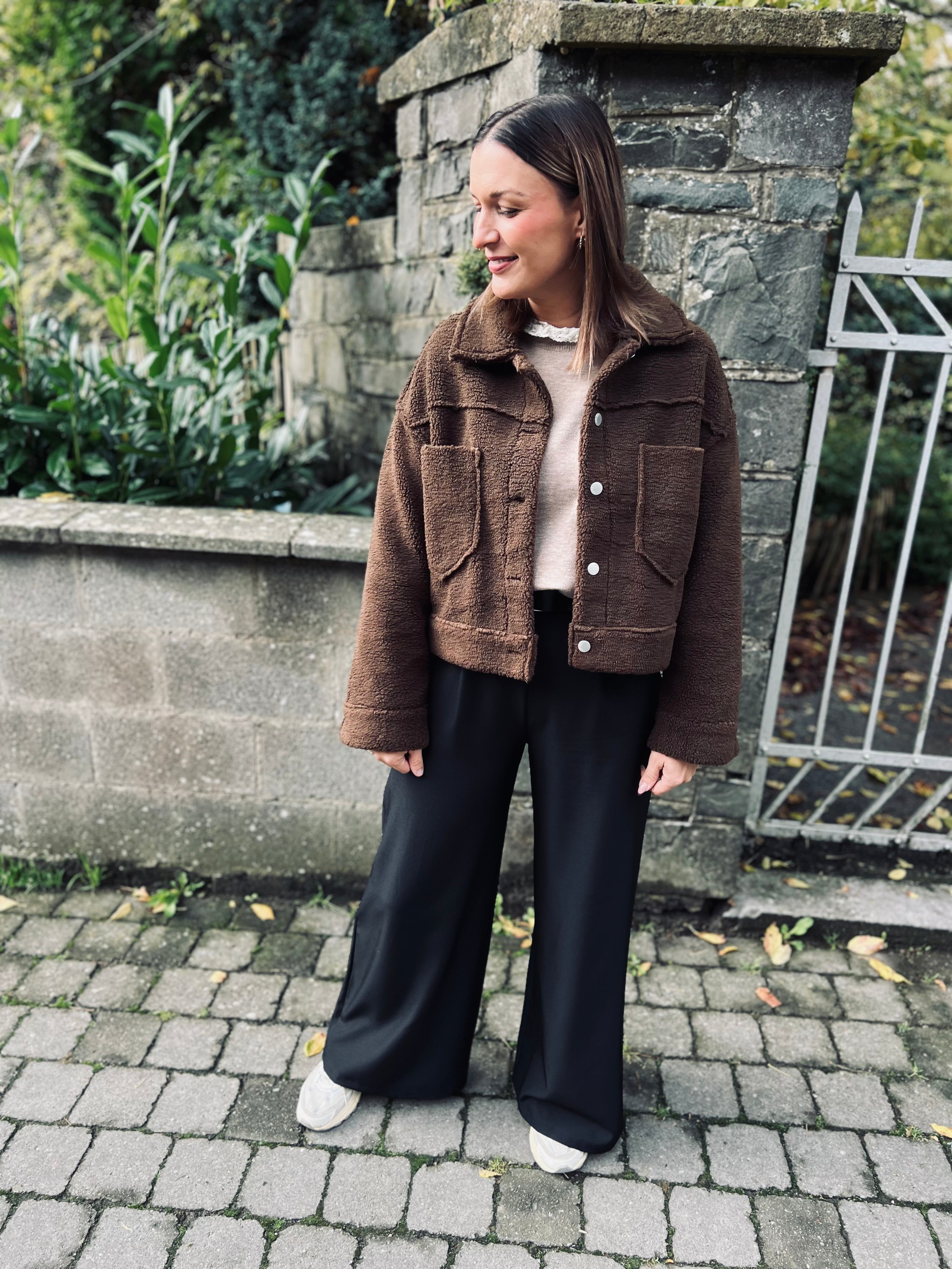Notre veste douce SHERPA marron