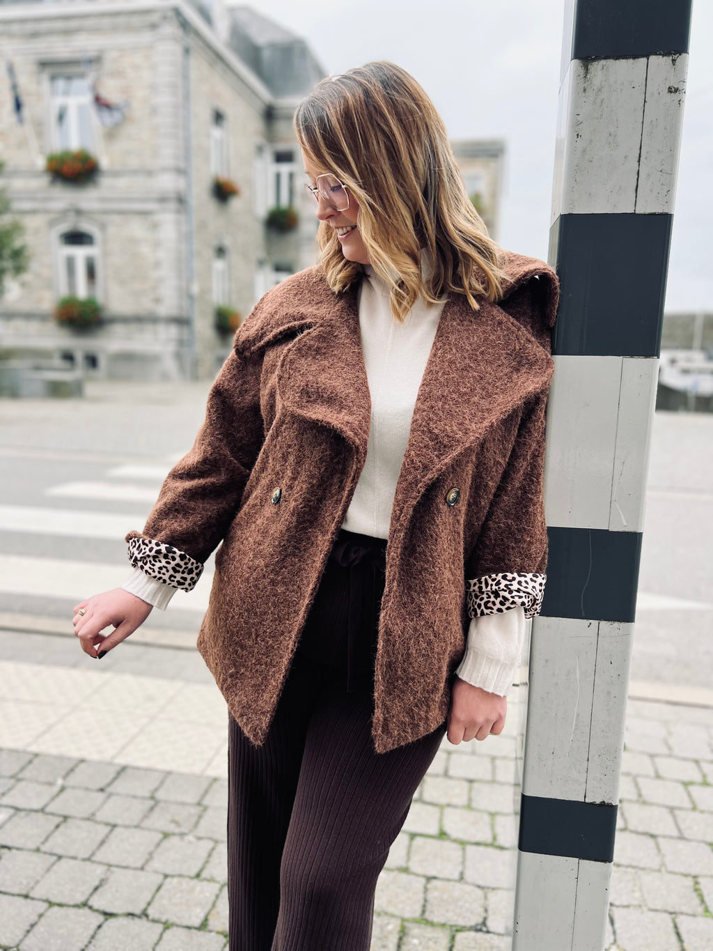 Notre manteau BRUME marron