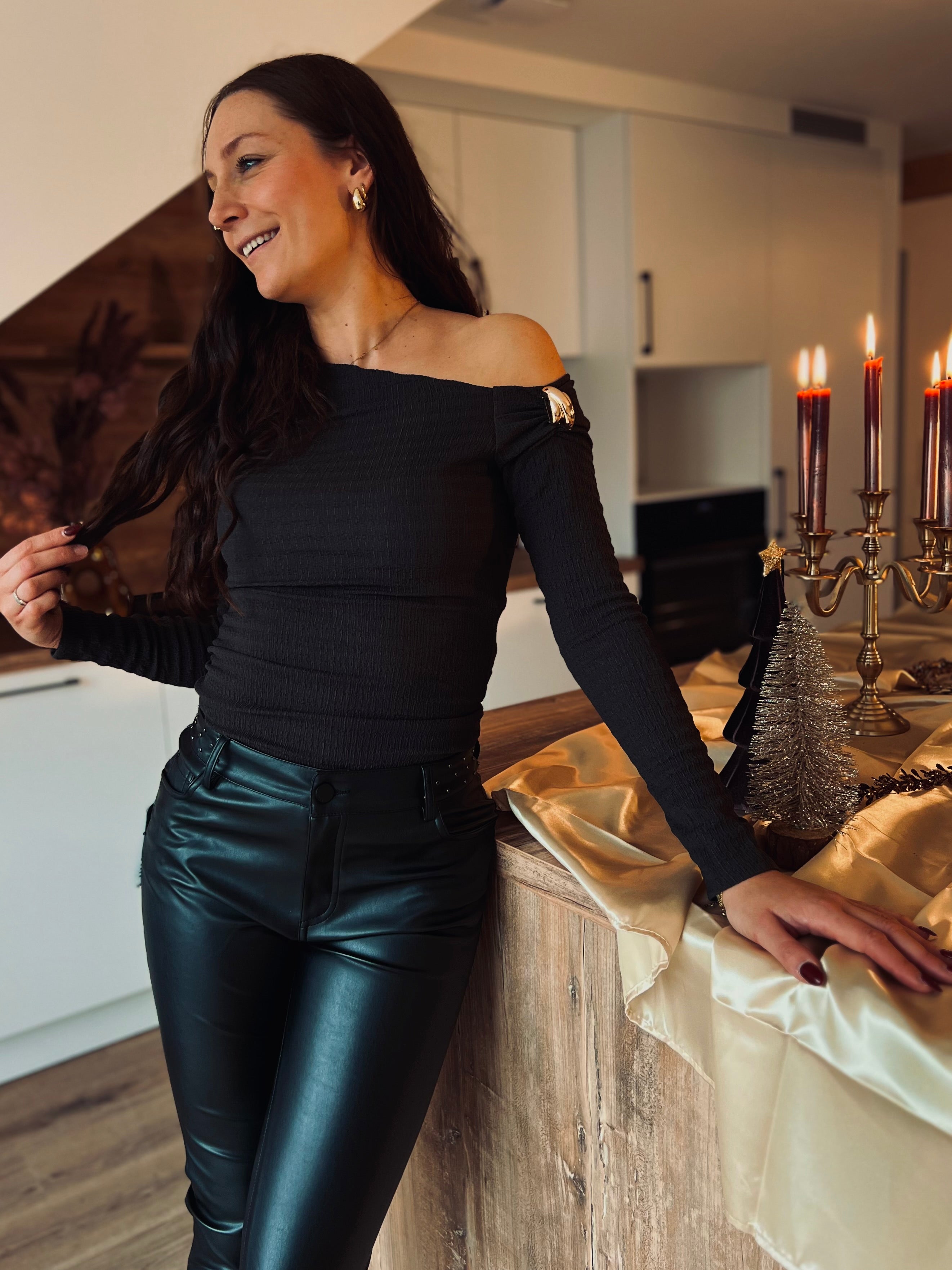 Notre haut ISABELLA marron