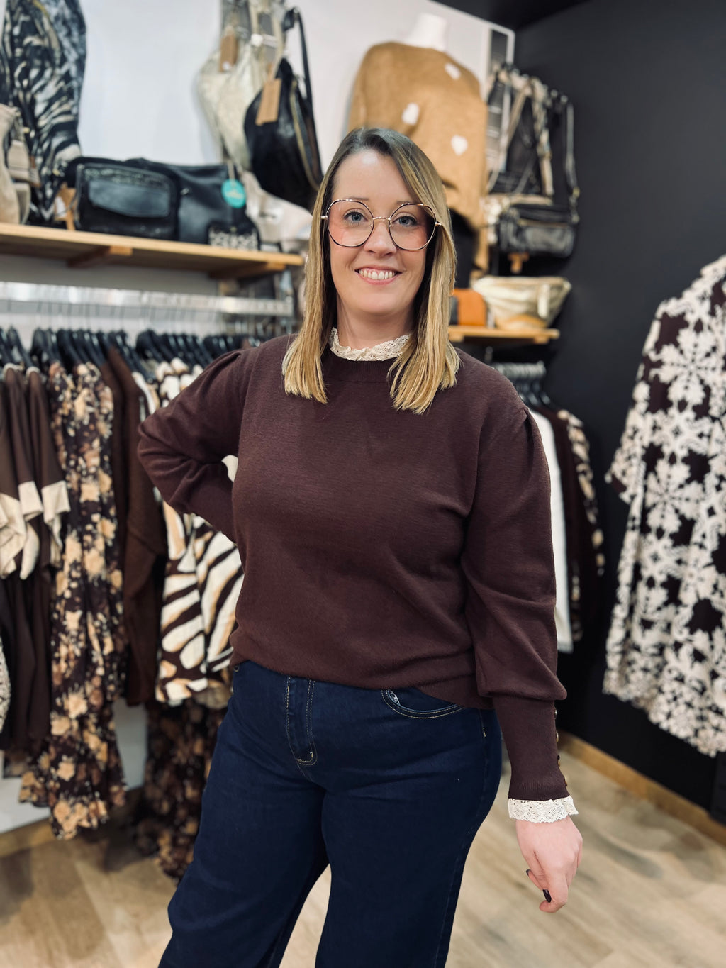 Notre pull dentelle ASTRID