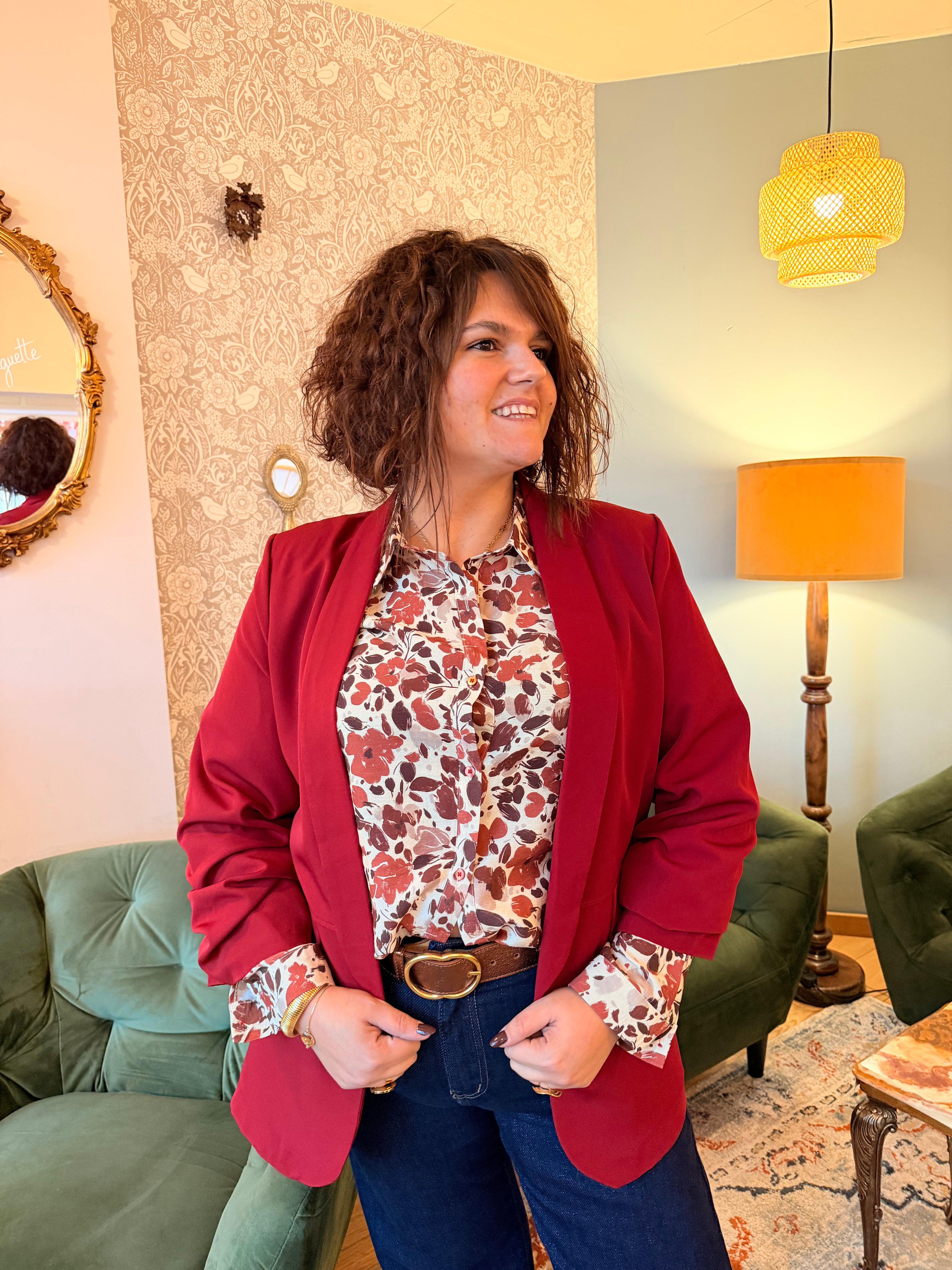 Notre blazer EMIE cerise