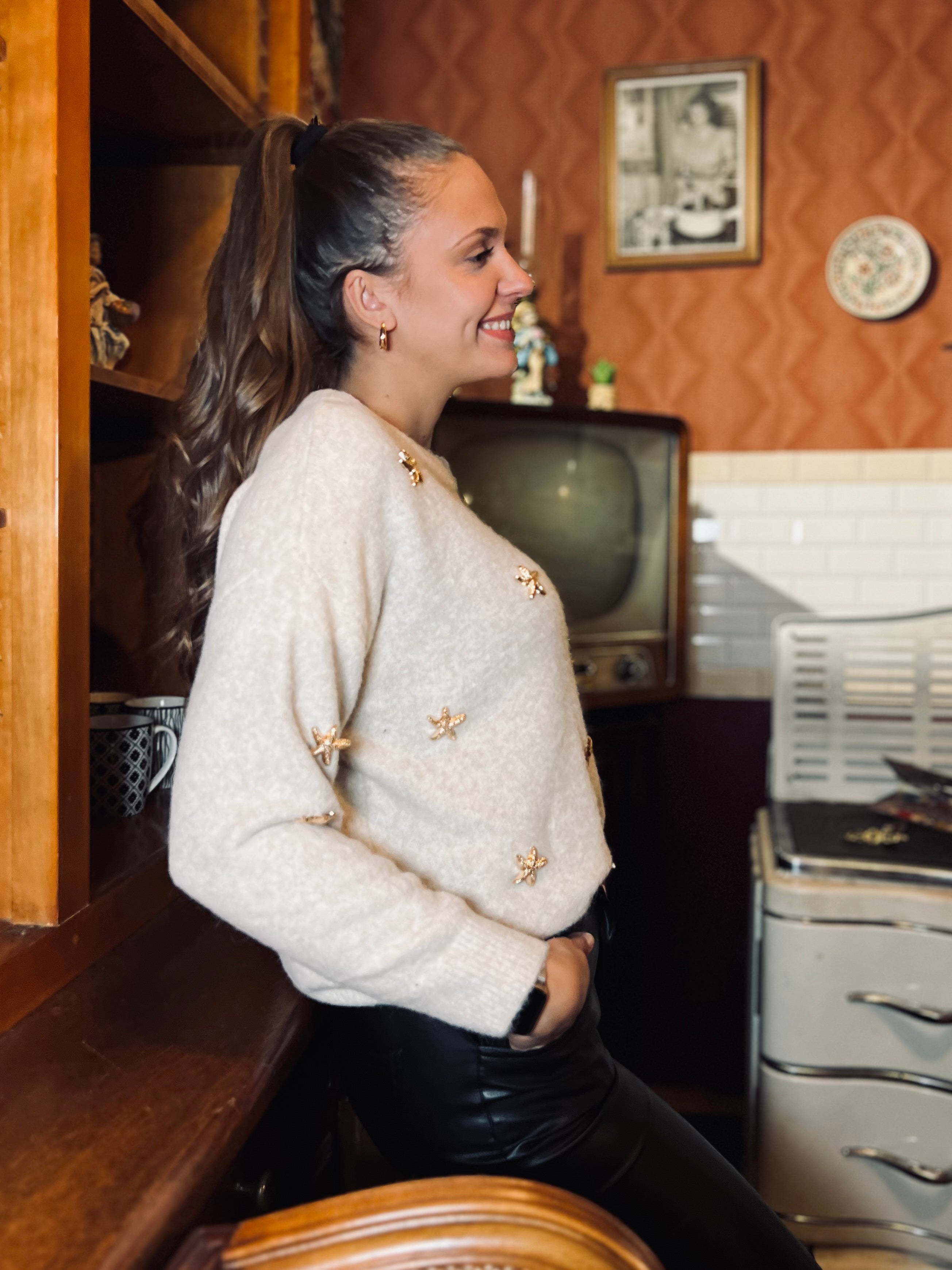 Notre pull SUNSET beige