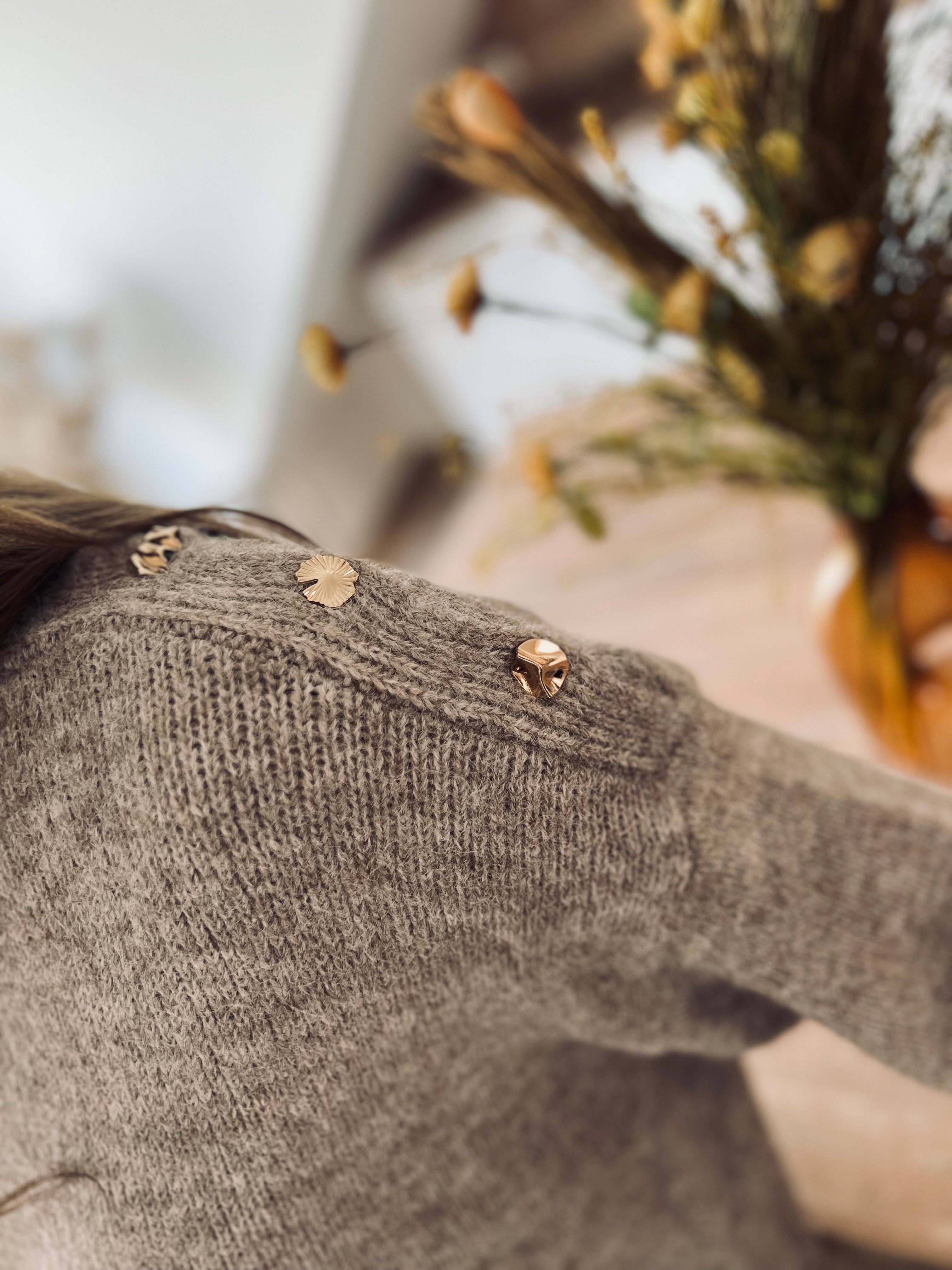 Notre robe | pull MDINA gris perlé