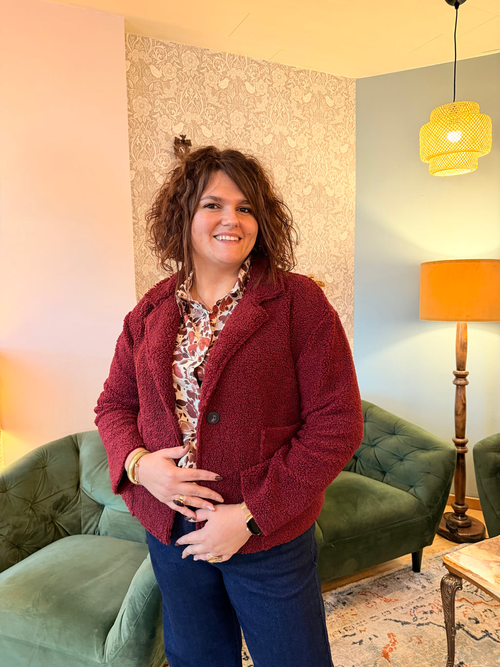 Notre veste LARA bordeaux