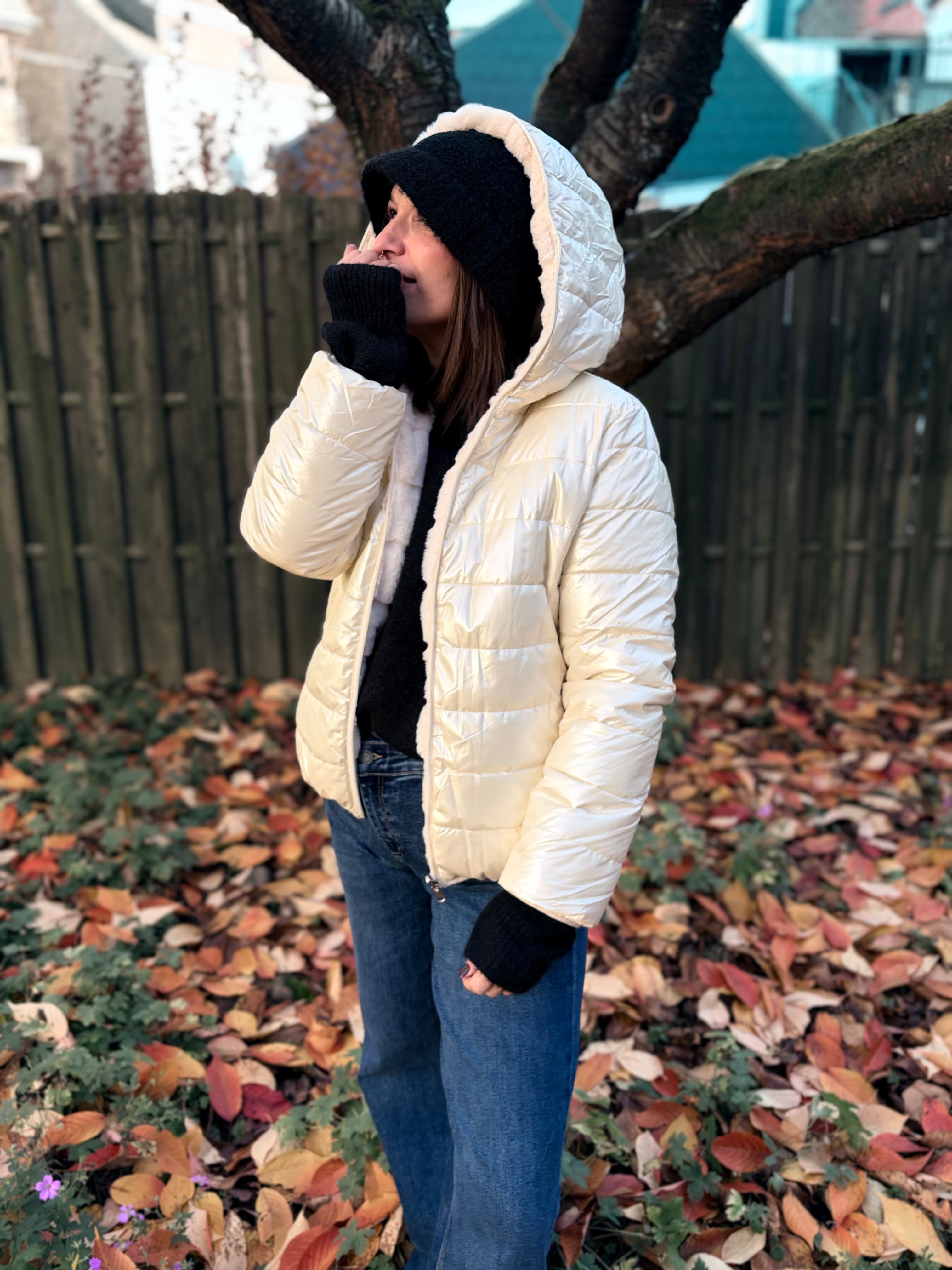 Notre manteau court KARLA beige