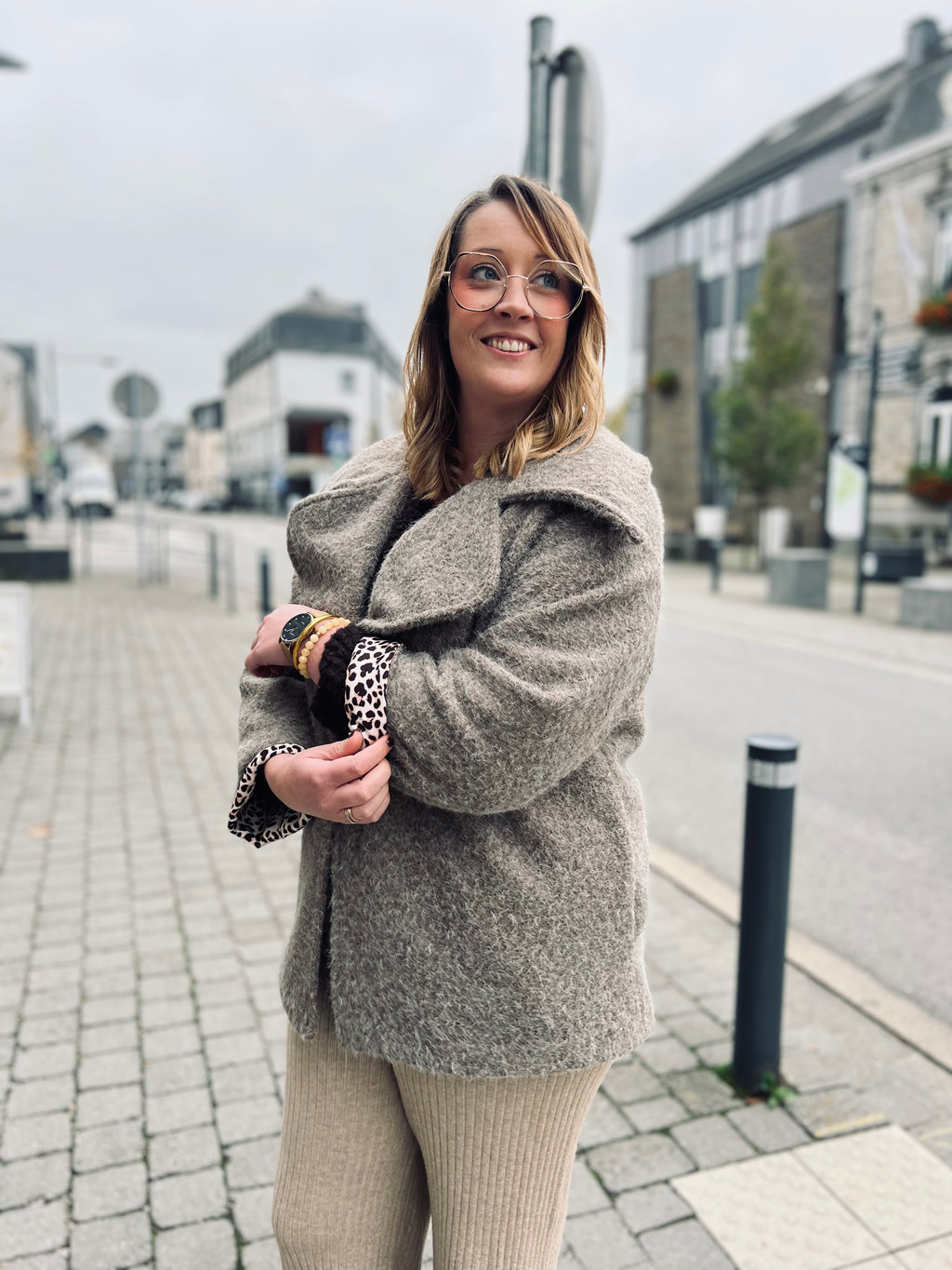 Notre manteau BRUME moka cendré