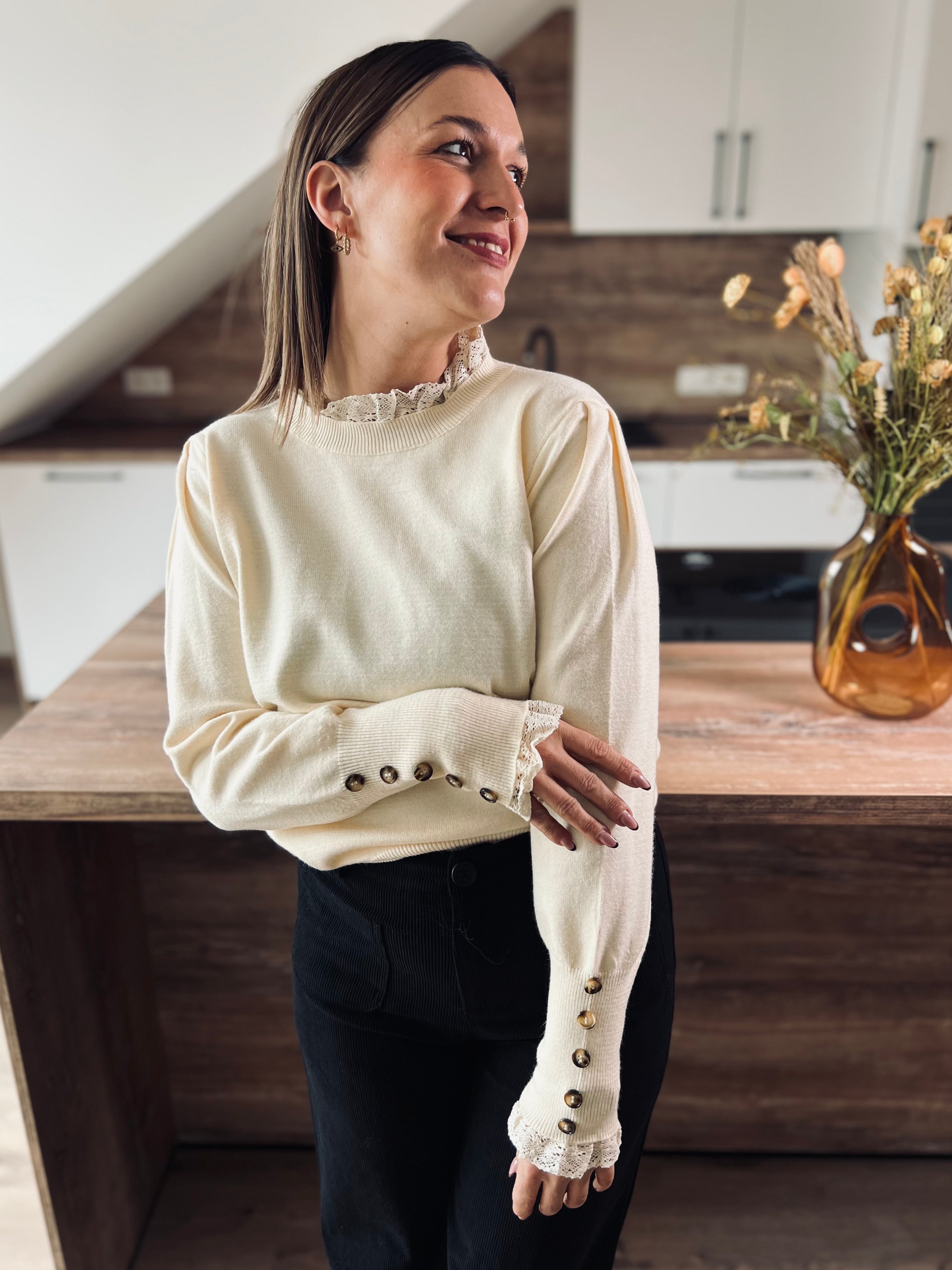 Notre pull ASTRID écru