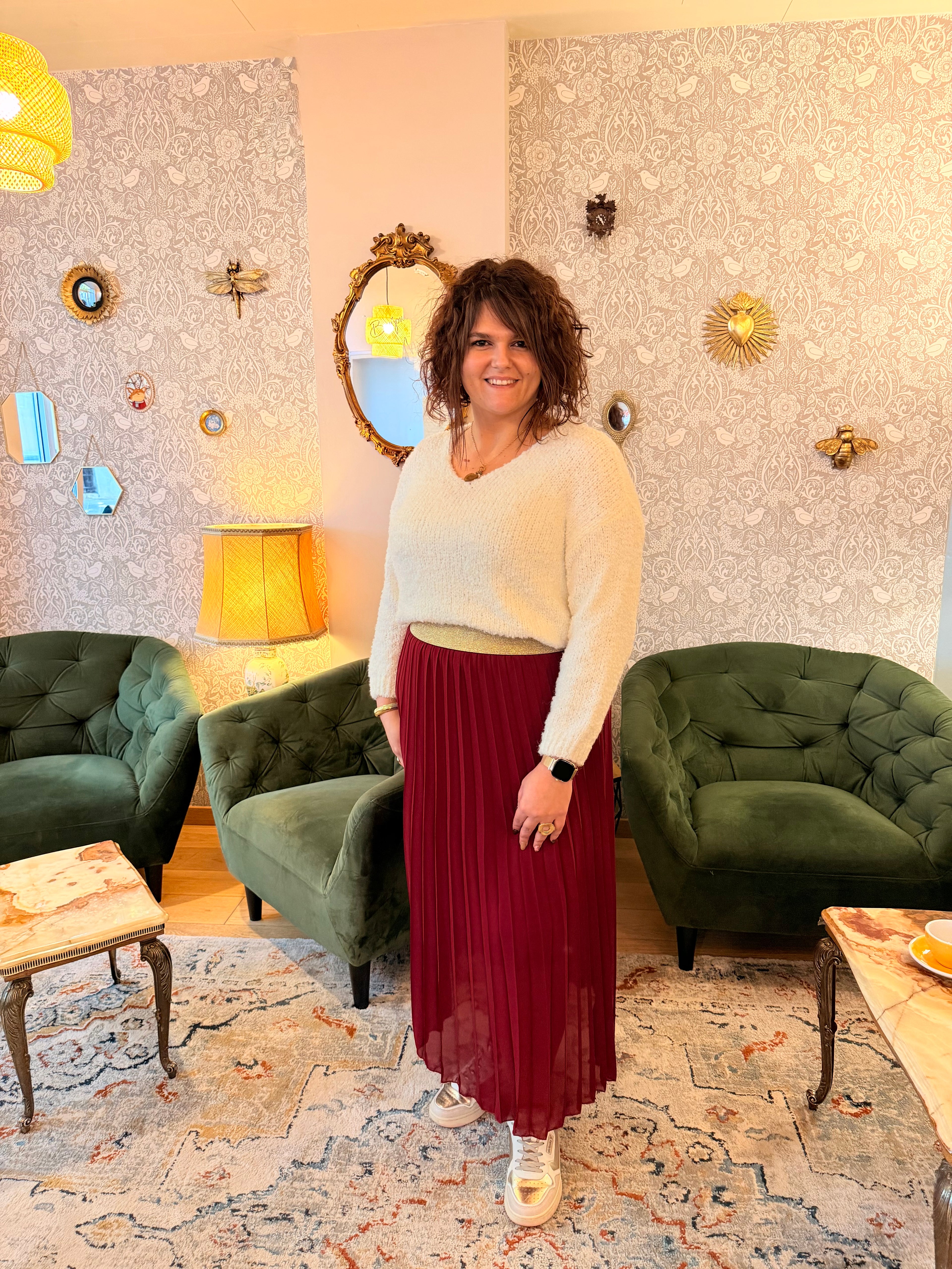 Notre jupe ERYN bordeaux