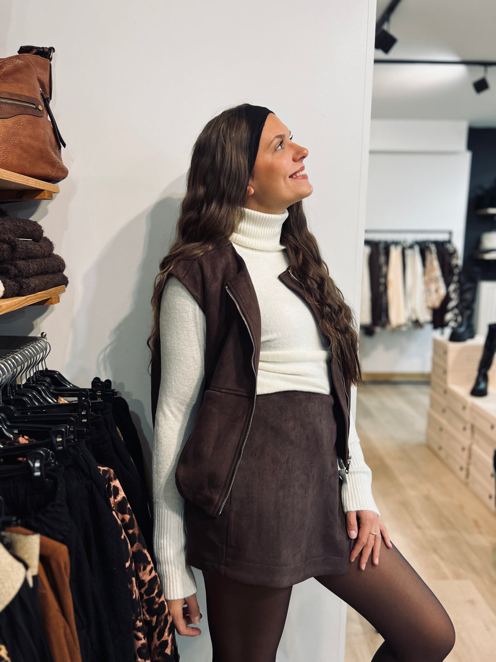 Notre gilet SUZON marron