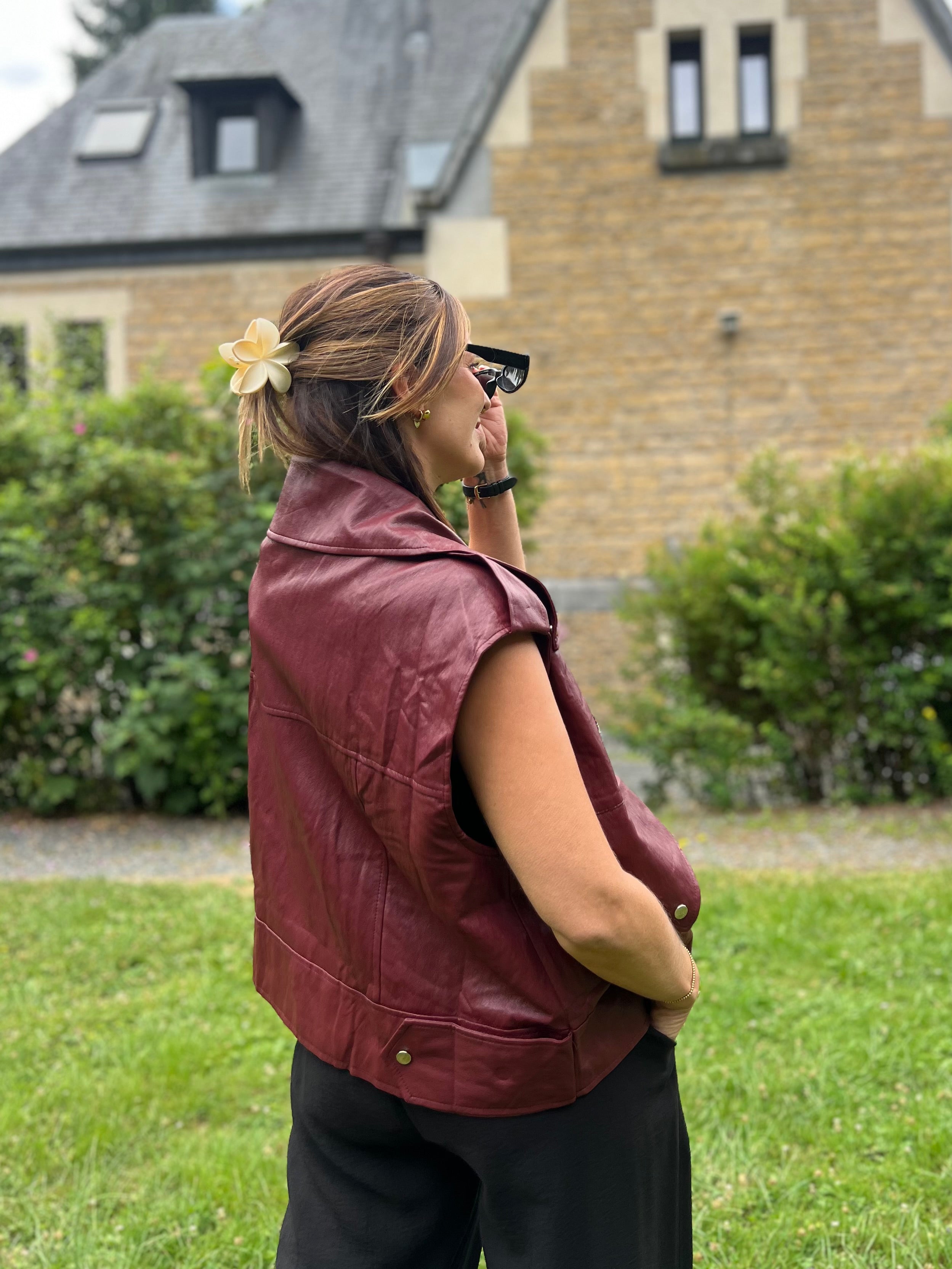 LA VESTE OVERSIZE SIMILI