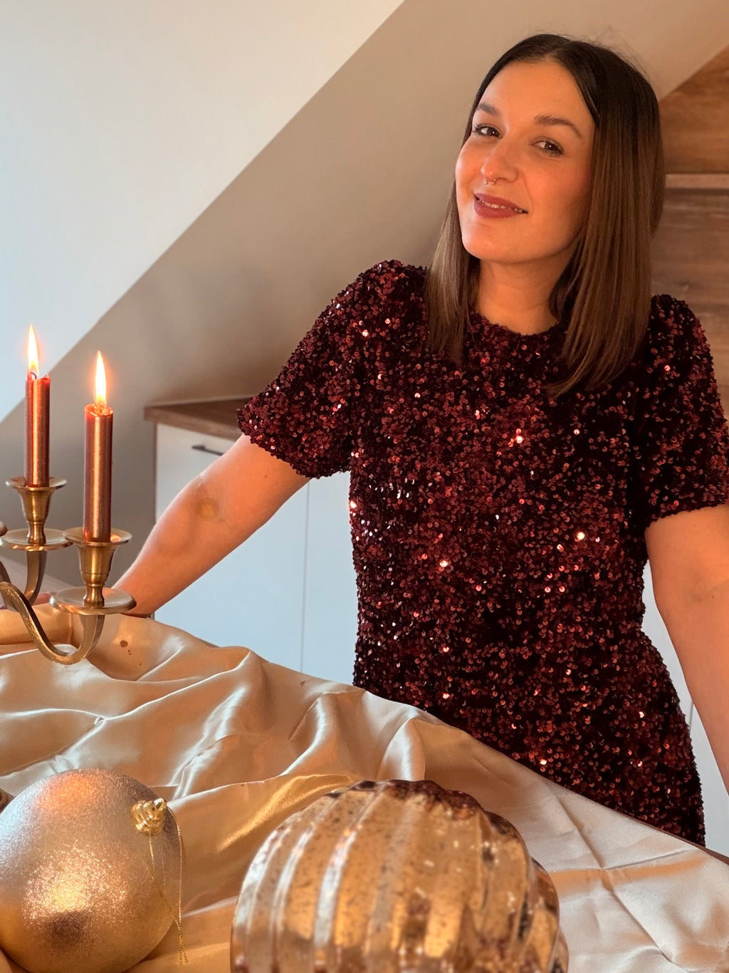 Notre robe SUSAN bordeaux