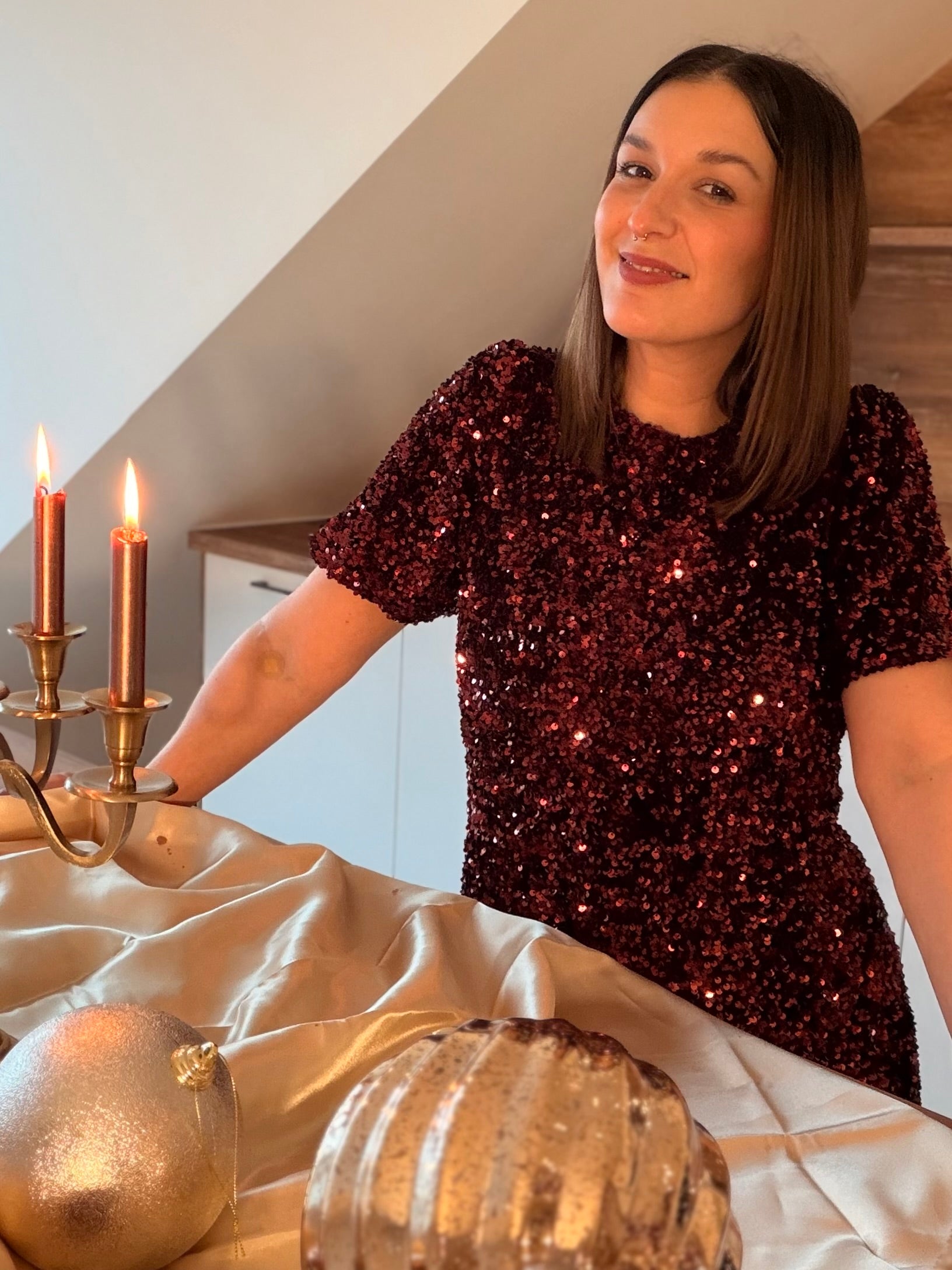 Notre robe SUSAN bordeaux