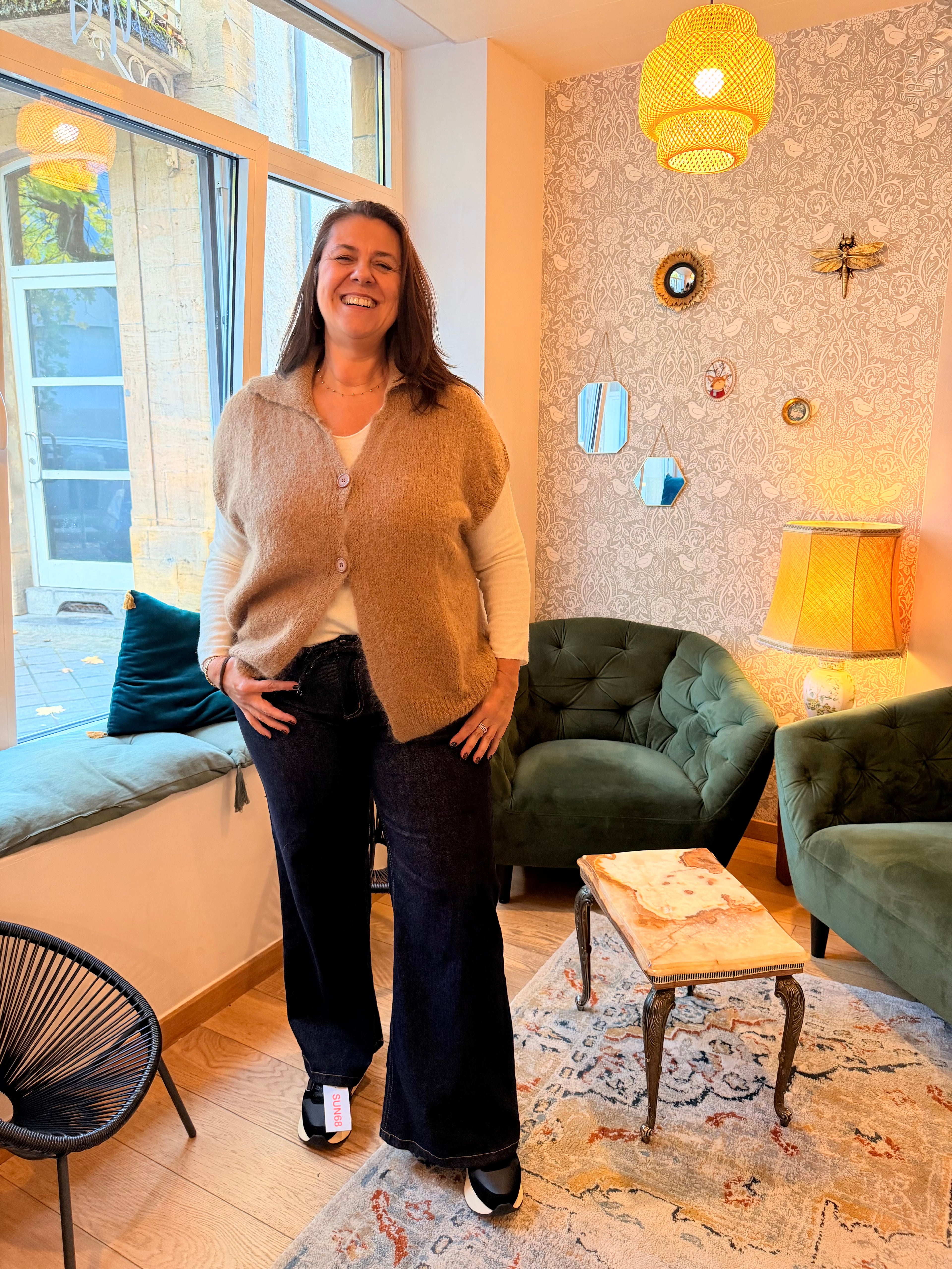 Notre gilet SUZIE beige