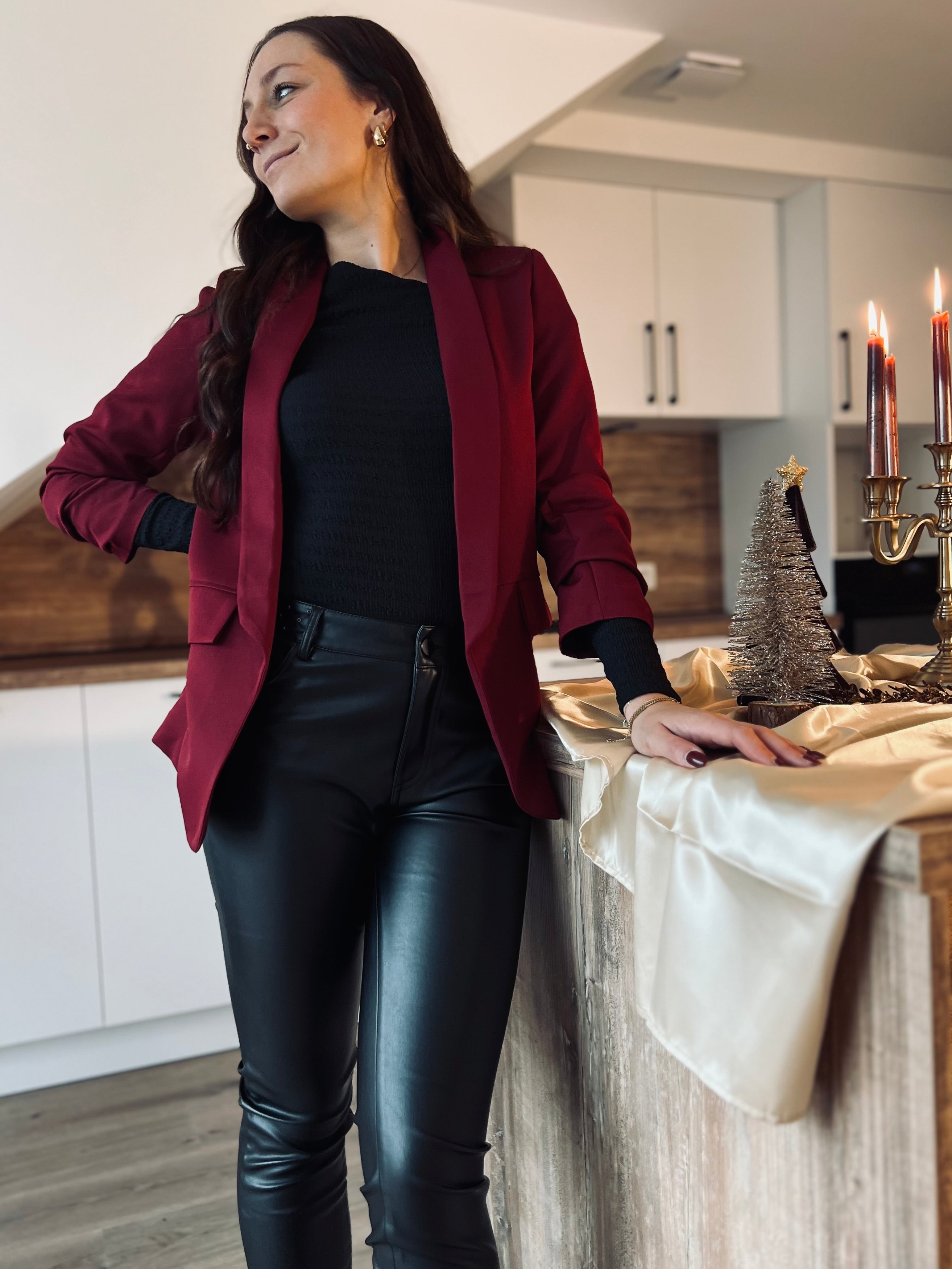 Notre blazer MAÉ bordeaux