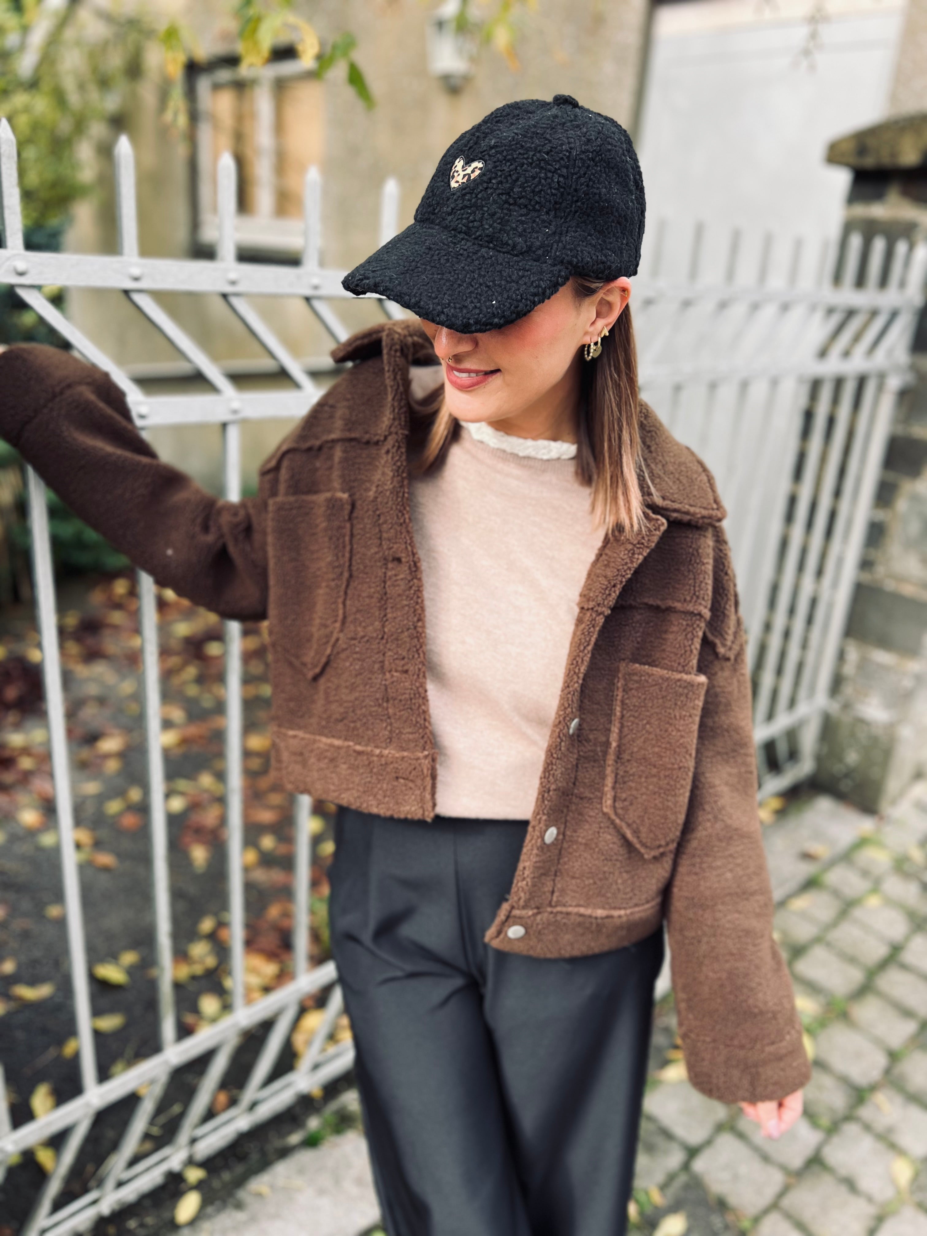 Notre veste douce SHERPA marron