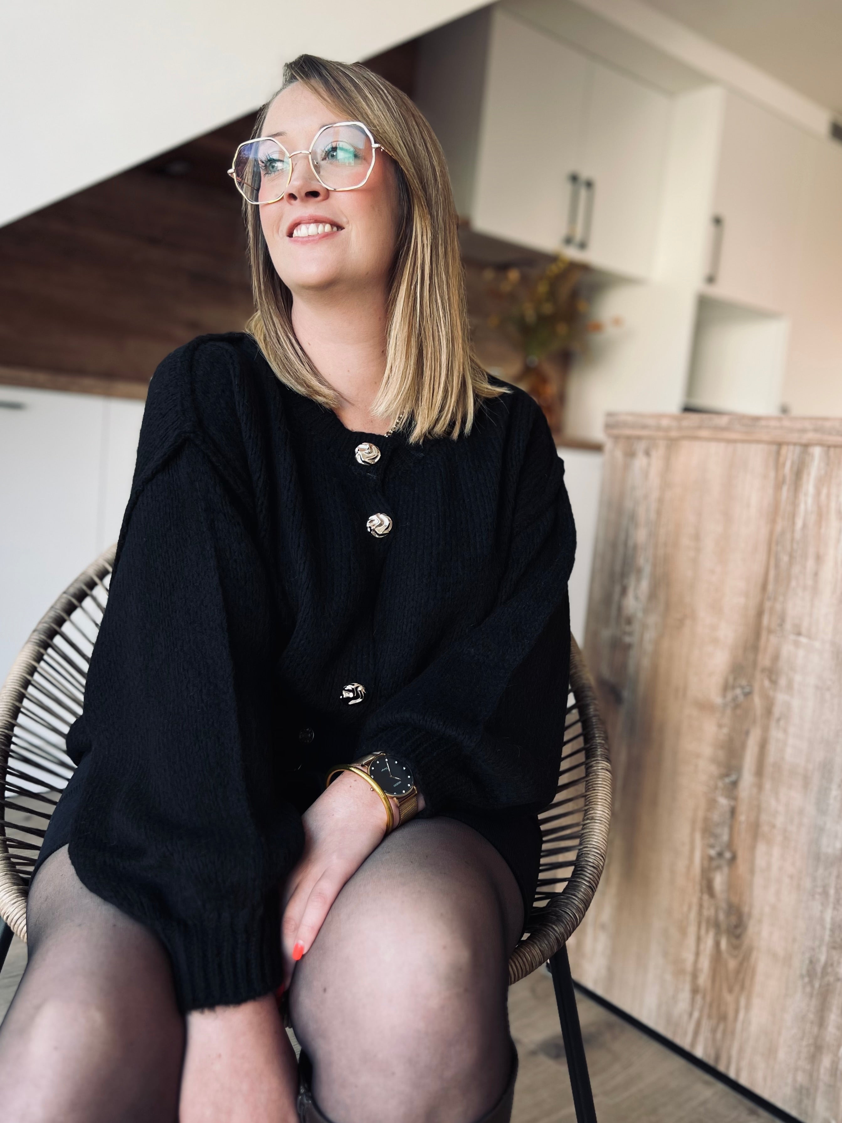 Notre gilet RACHEL noir