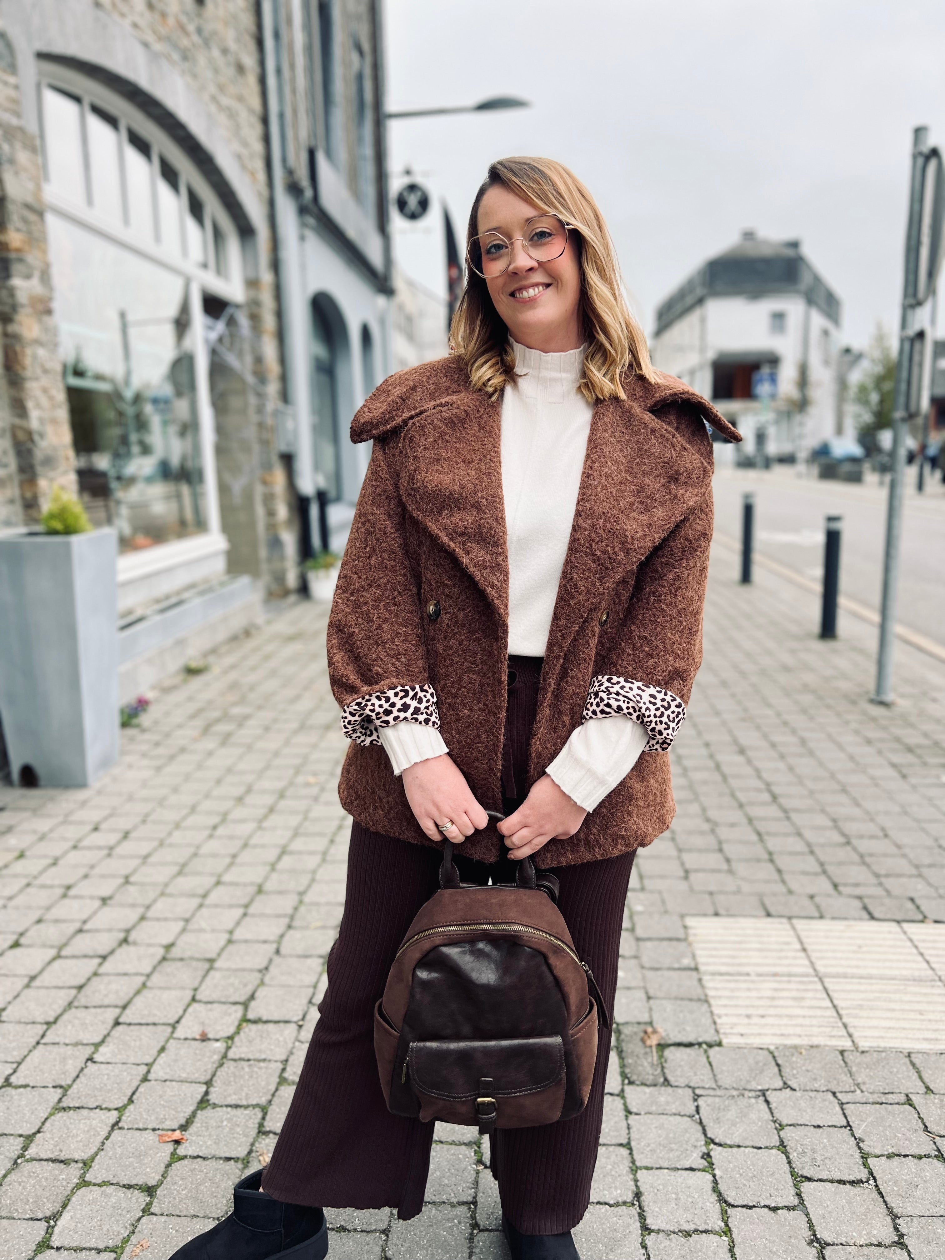 Notre manteau BRUME marron