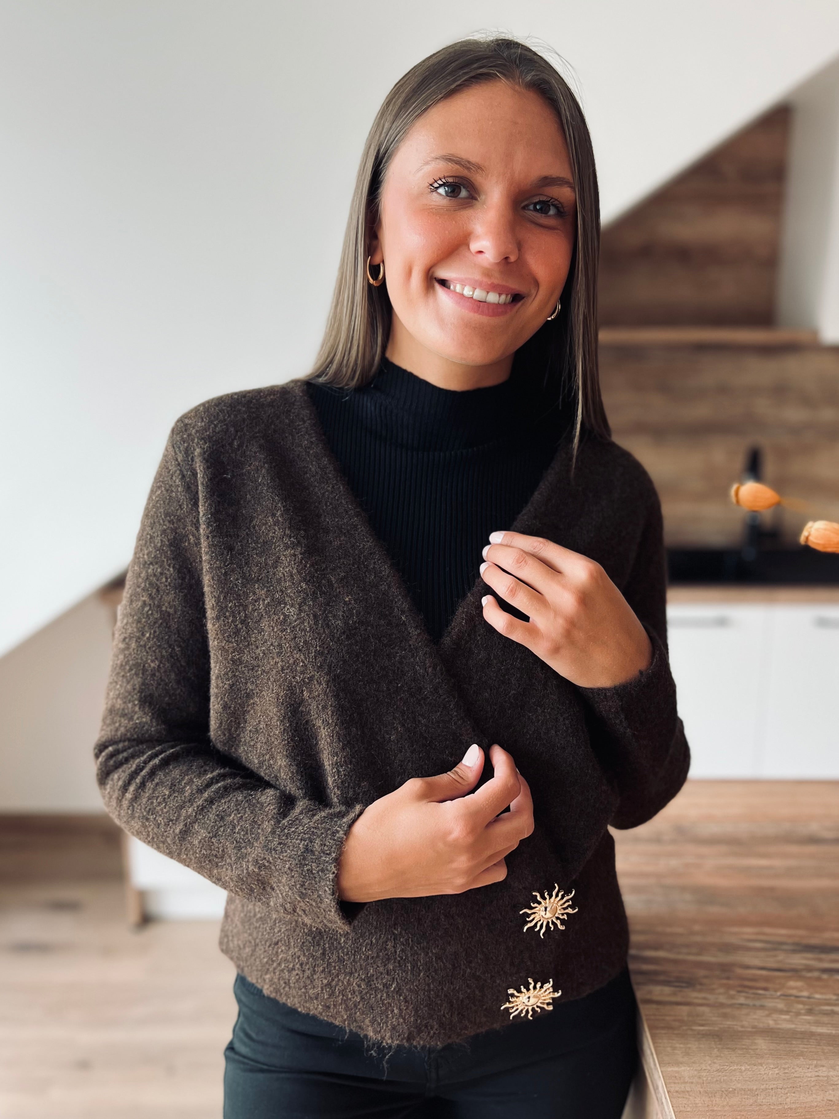 Notre gilet BARI choco