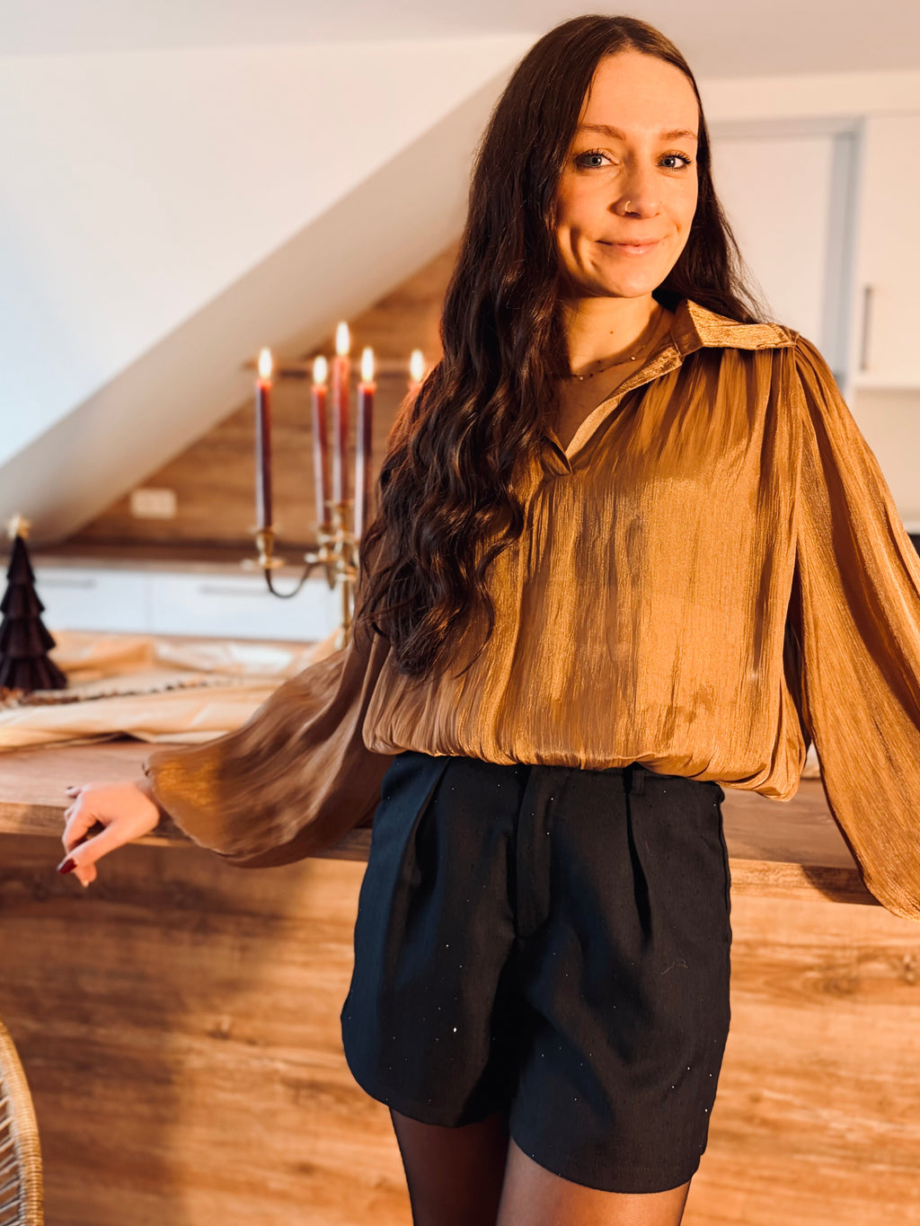 Notre blouse SASOU camel