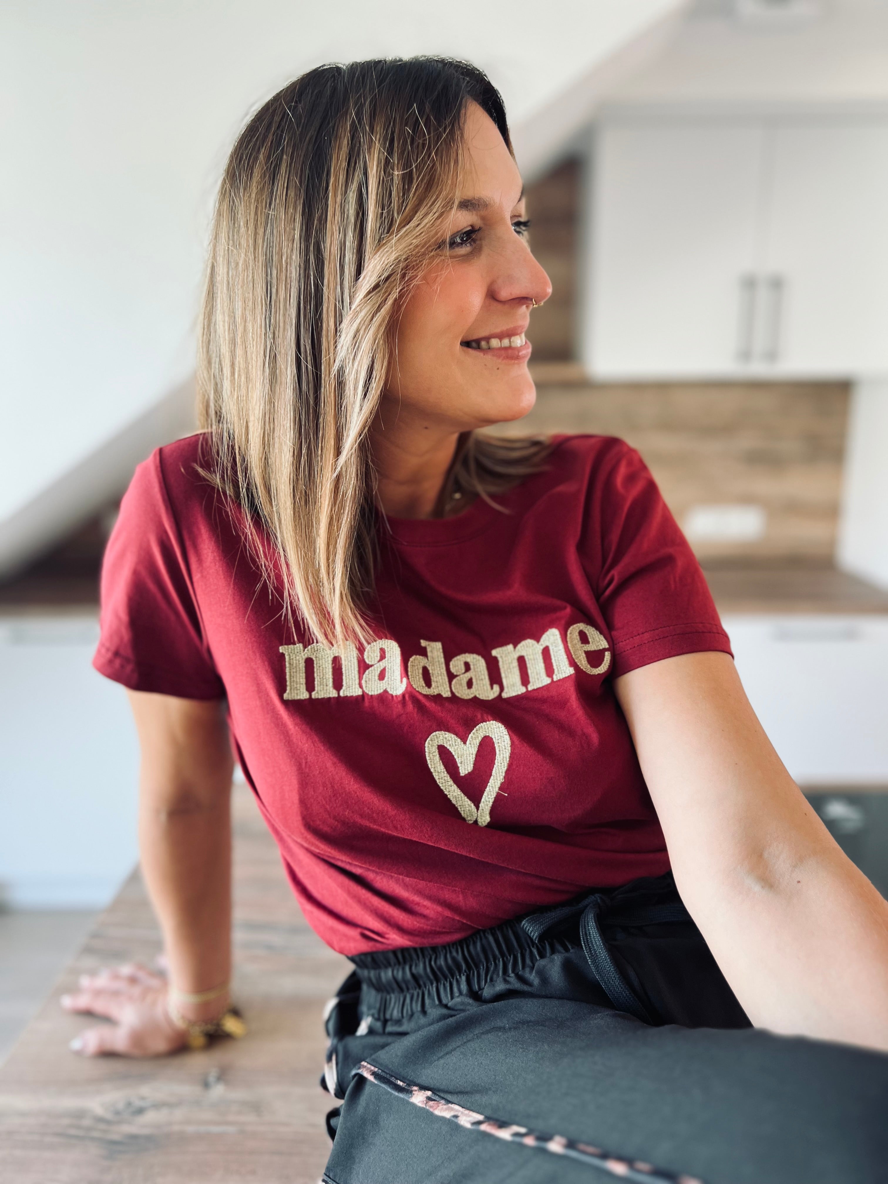 Notre t-shirt « MADAME » bordeaux