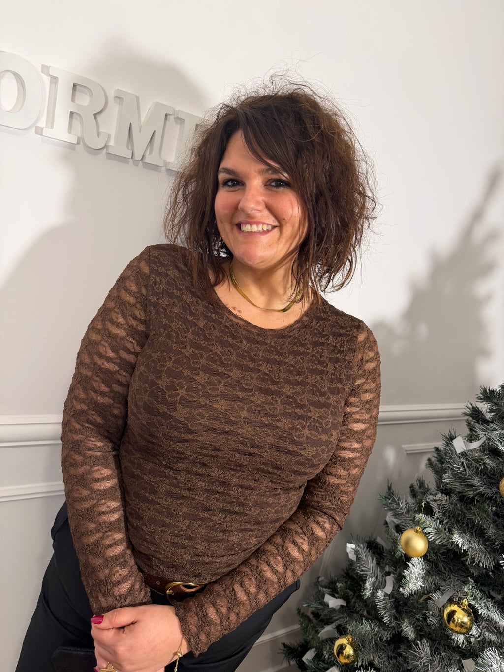 Notre haut ELVA marron