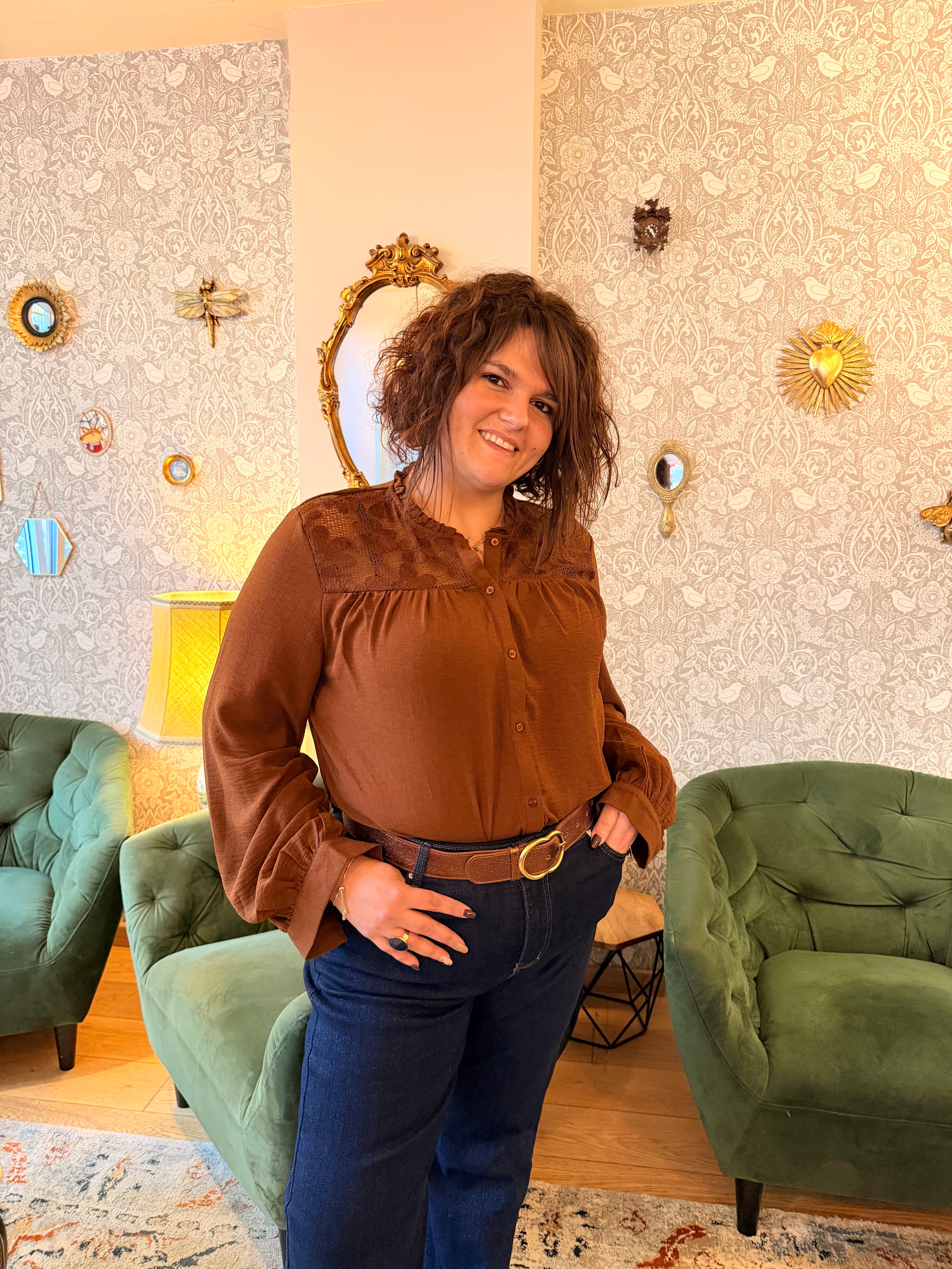 Notre chemisier LALIE camel