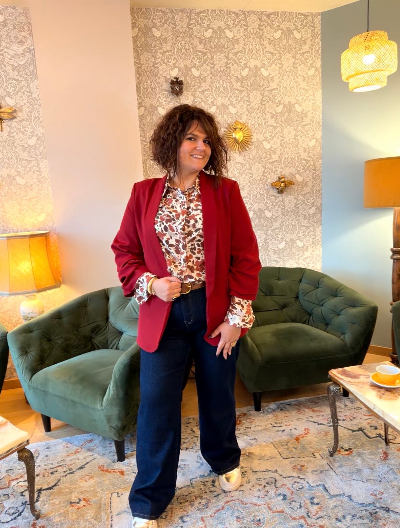 Notre blazer EMIE cerise