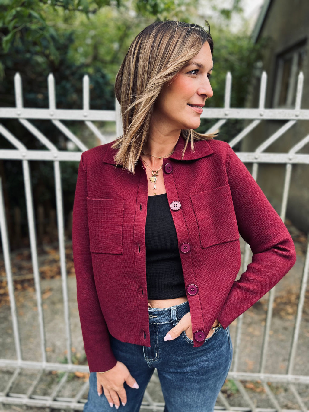 Notre gilet GIROGIA bordeaux