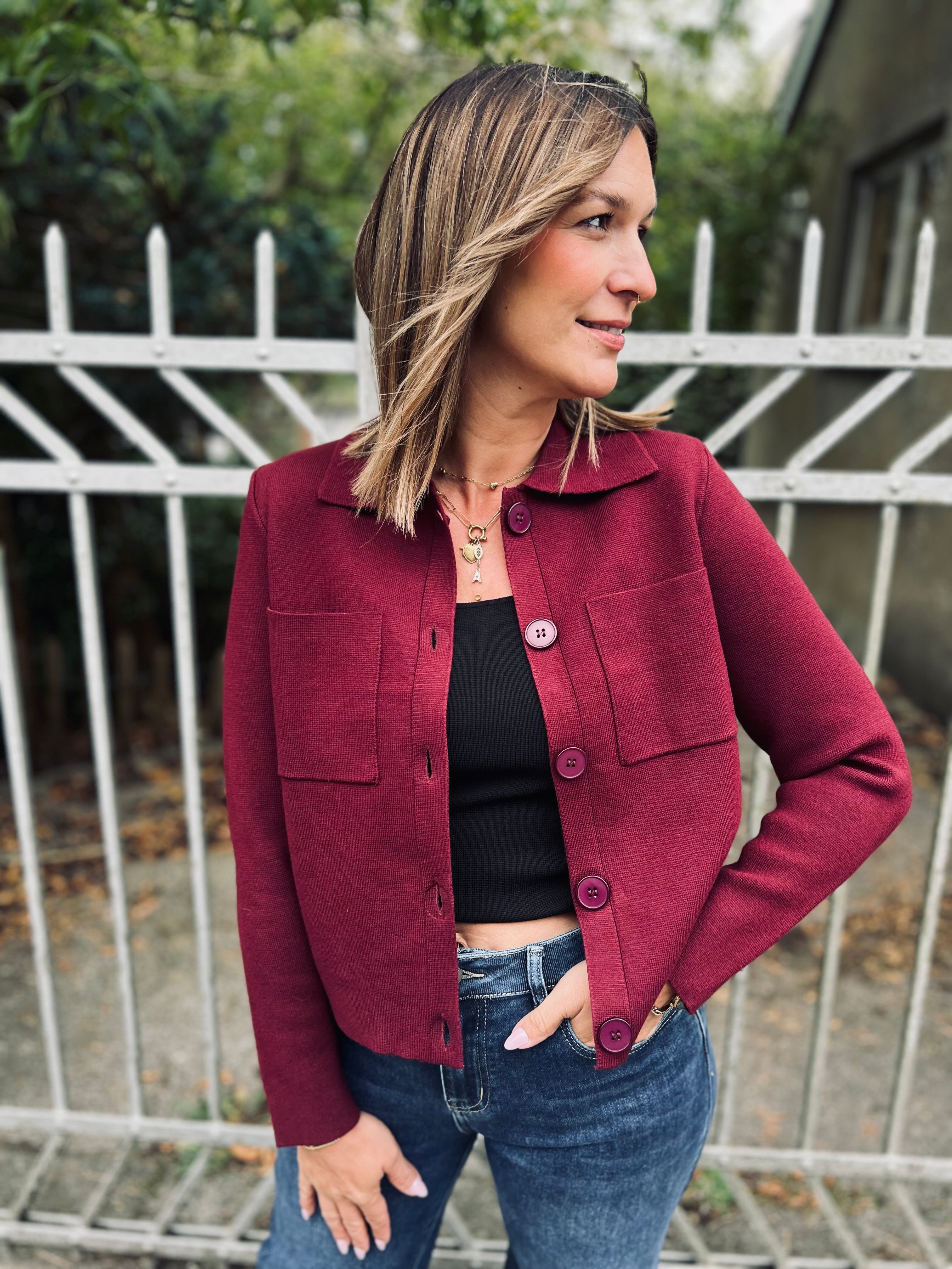 Notre gilet GIROGIA bordeaux