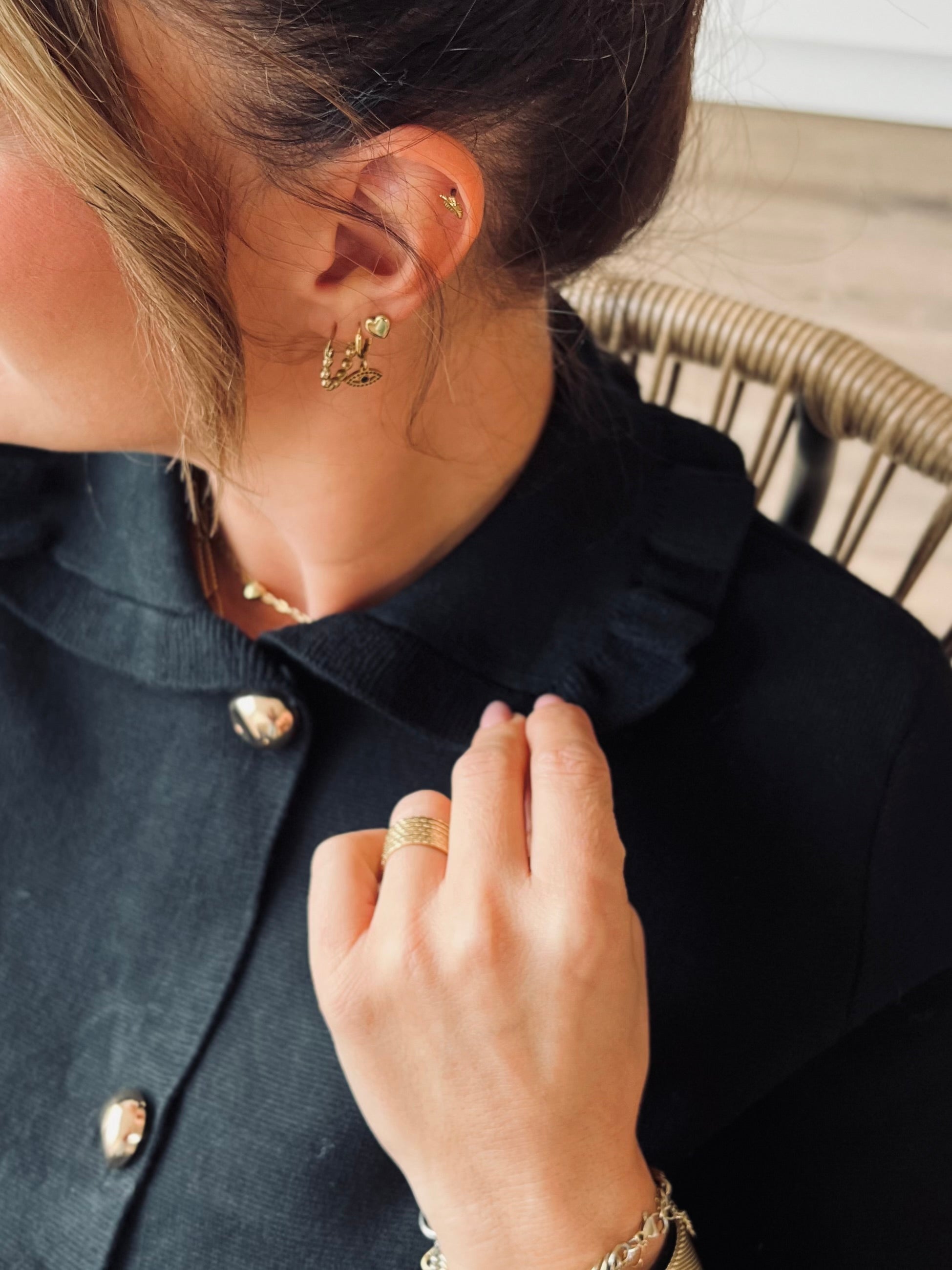 Notre gilet CLAUDINE noir